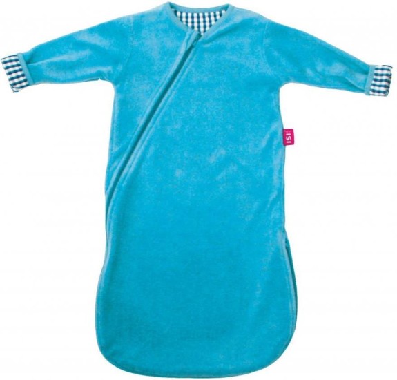 ISI Mini - Babyslaapzak Lange Mouw 100 cm Ruit - Aqua