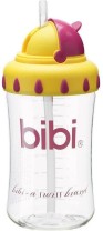 Bibi active junior beker met rietje - Geel/Paars 350 Ml