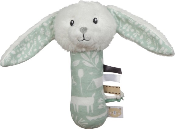 Little Dutch Pluche Rammelaar Konijn - Wit/Mint
