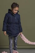 NONO Meisjes Jas - Navy - Maat 104