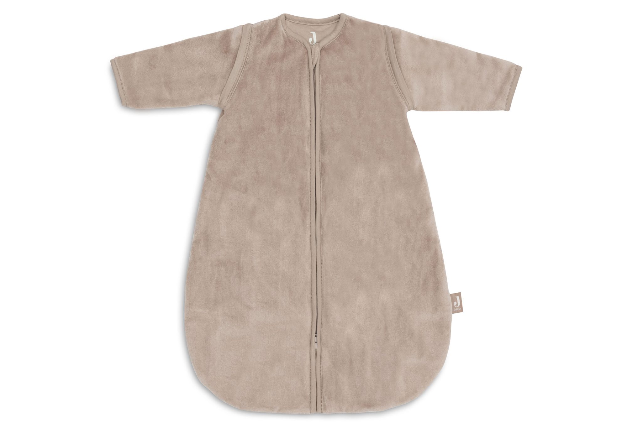 Baby Slaapzak met Afritsbare Mouw Rond 60cm Velvet - Milky Coffee