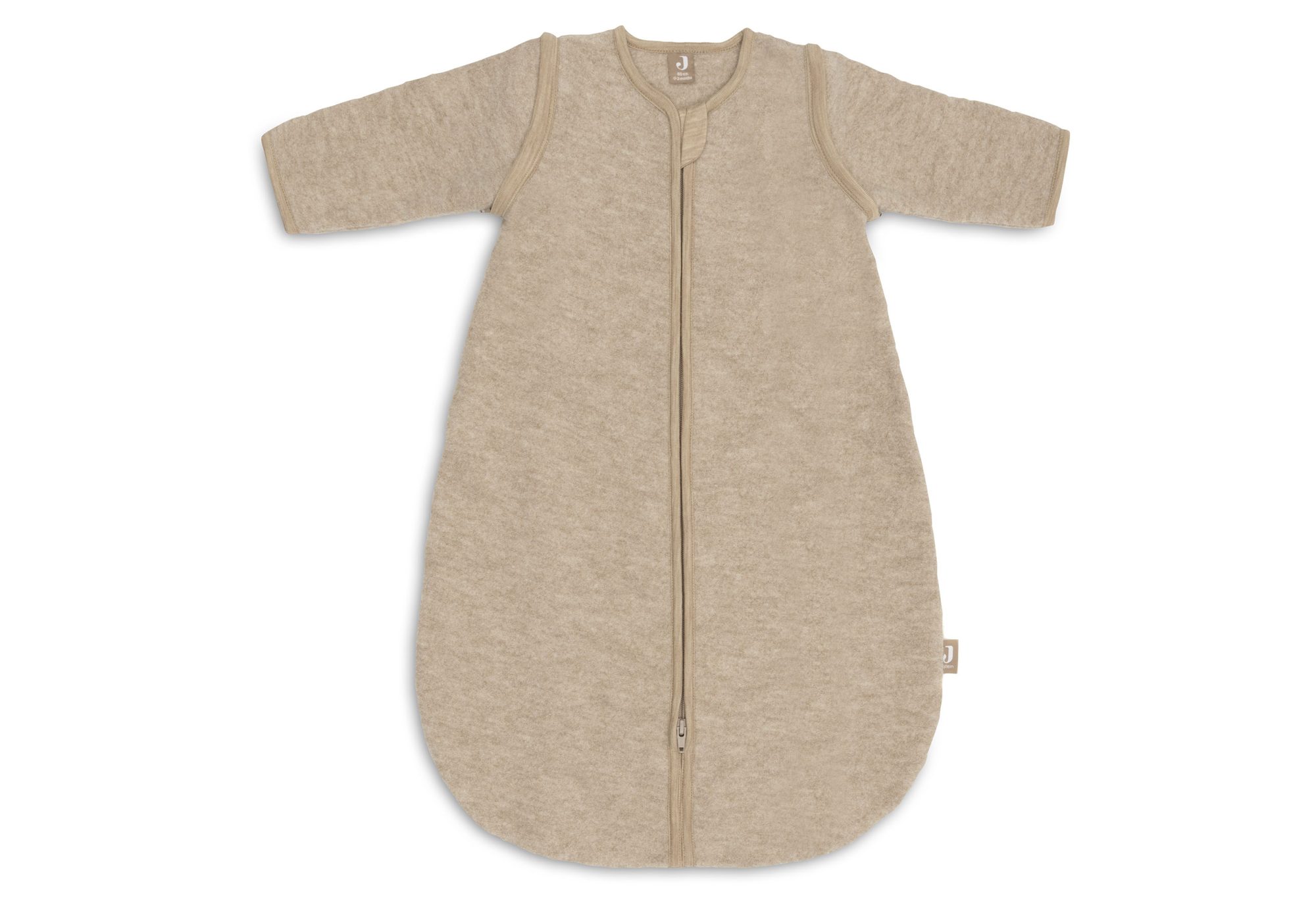 Slaapzak met afritsbare mouw Rond 60cm Merino Wol Felted - Natural