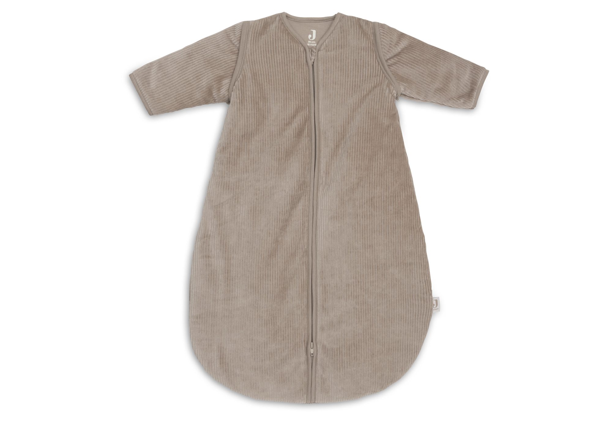 Slaapzak met afritsbare mouw Rond 90cm Rib - Milky Coffee