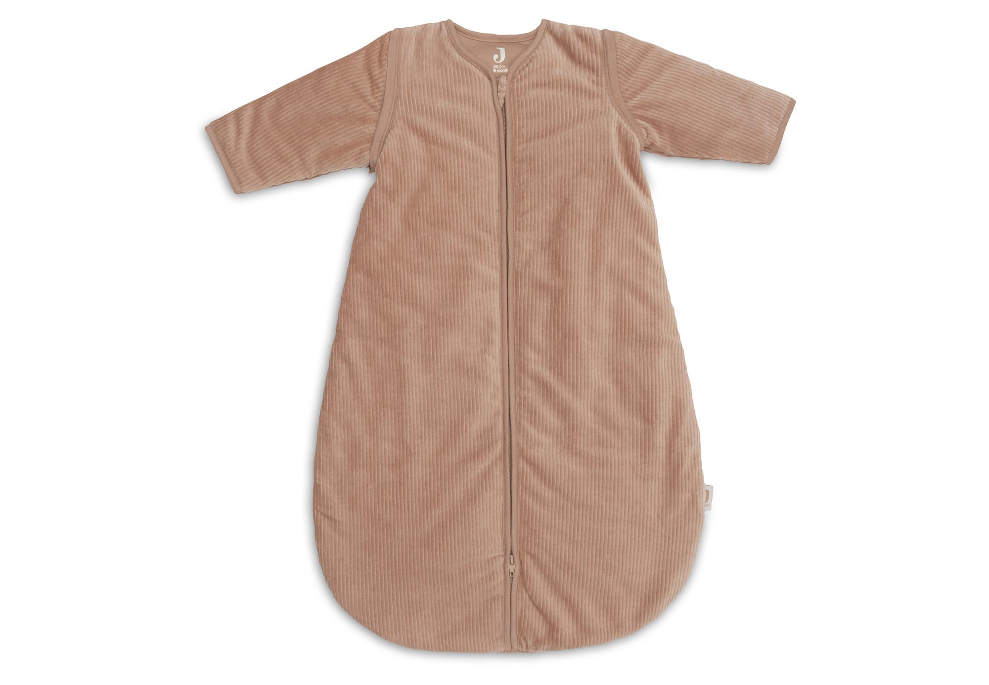 Slaapzak met afritsbare mouw Rond 90cm Rib - Light Terra