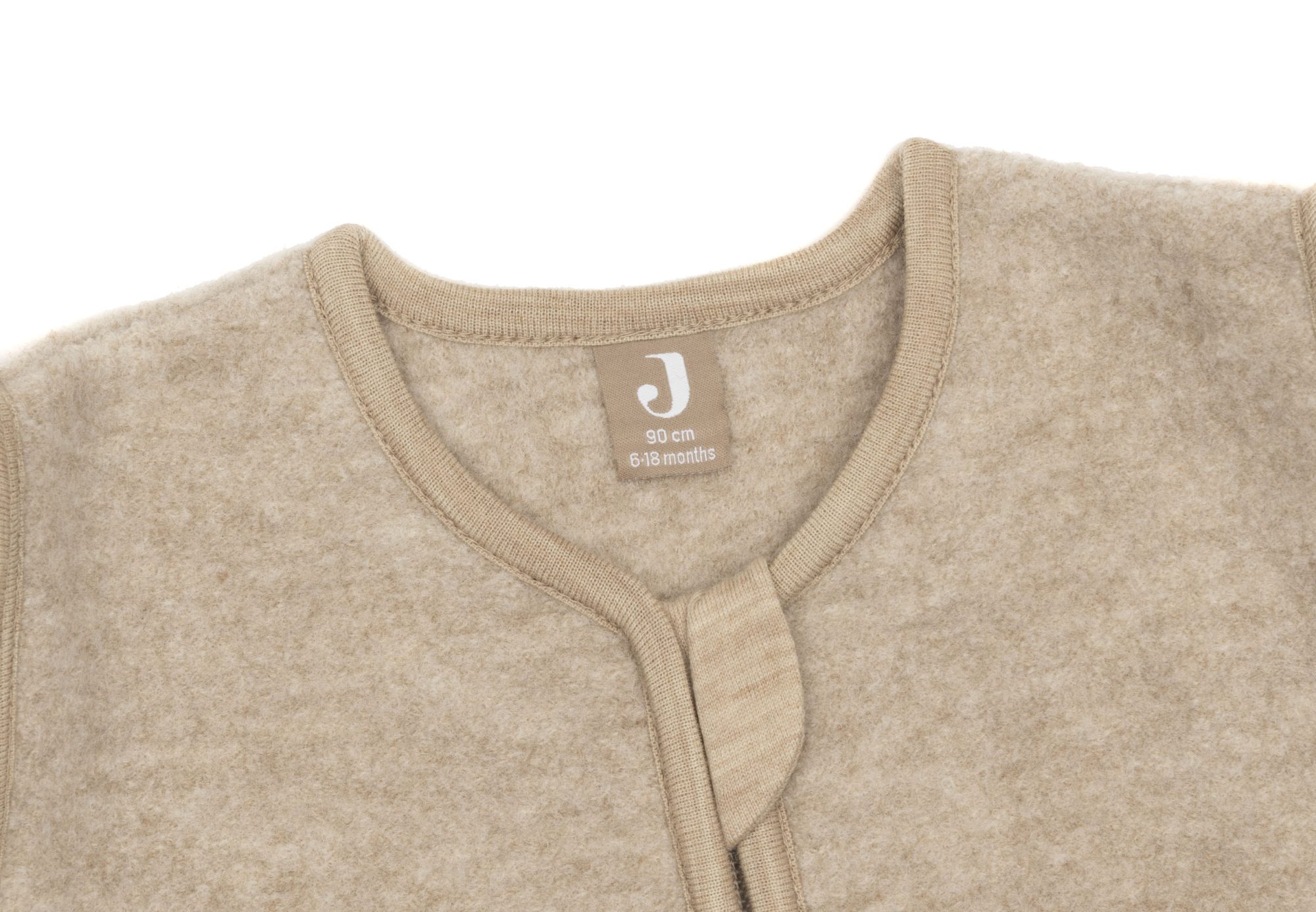 Slaapzak met afritsbare mouw Rond 90cm Merino Wol Felted - Natural - afbeelding 4