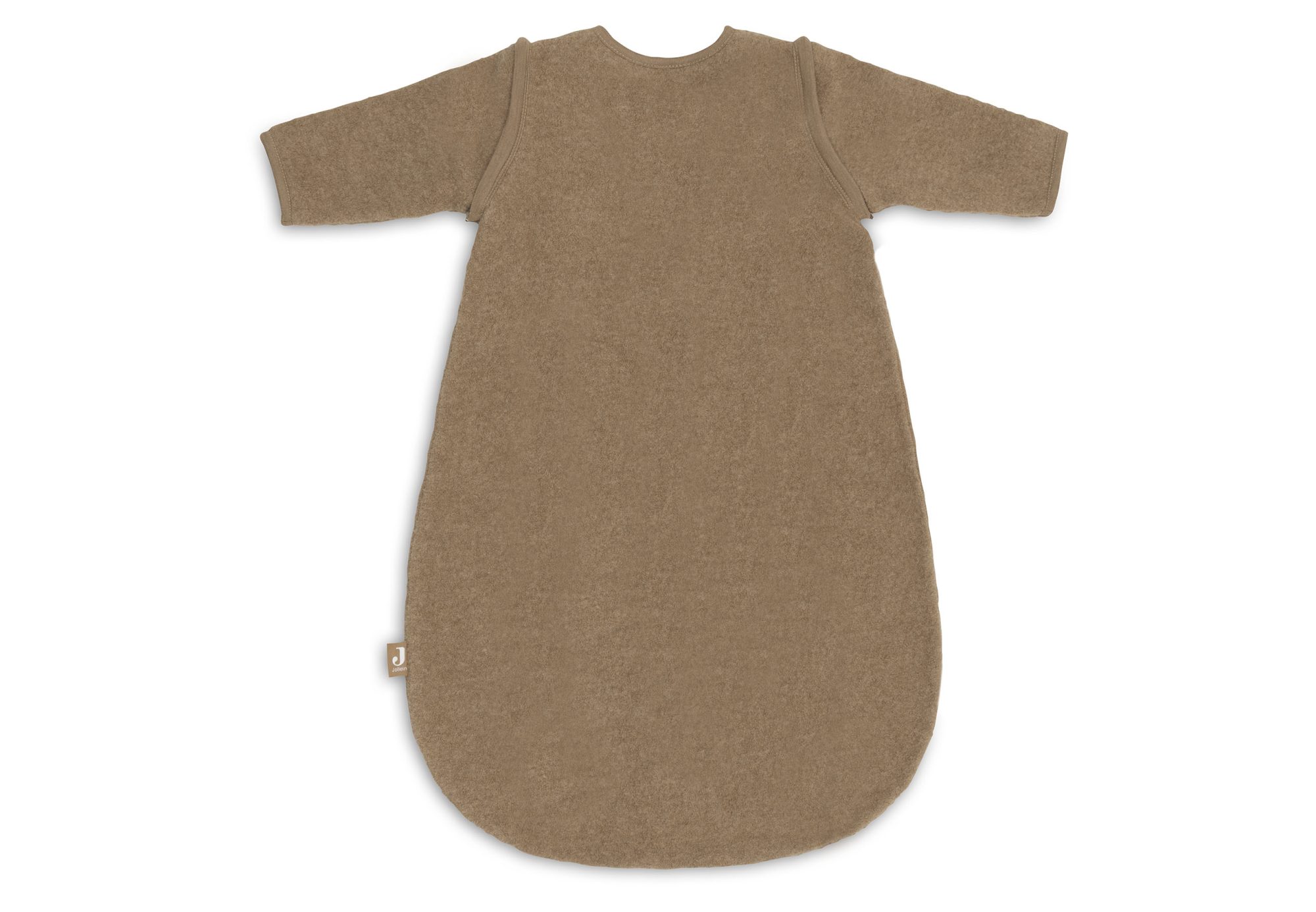 Slaapzak met afritsbare mouw Rond 90cm Merino Wol Felted - Dark Hazel - afbeelding 2