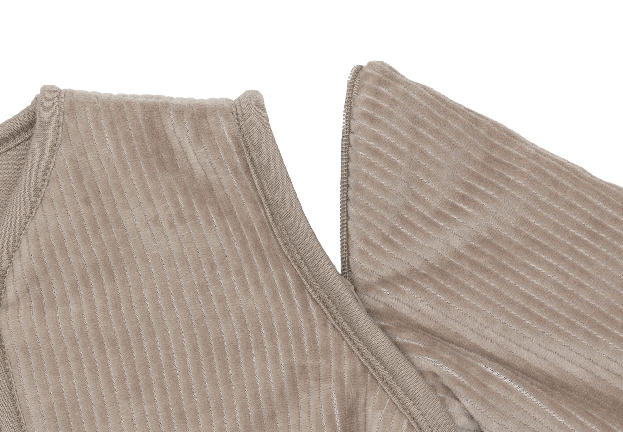 Slaapzak met afritsbare mouw Rond 110cm Rib - Milky Coffee - afbeelding 5