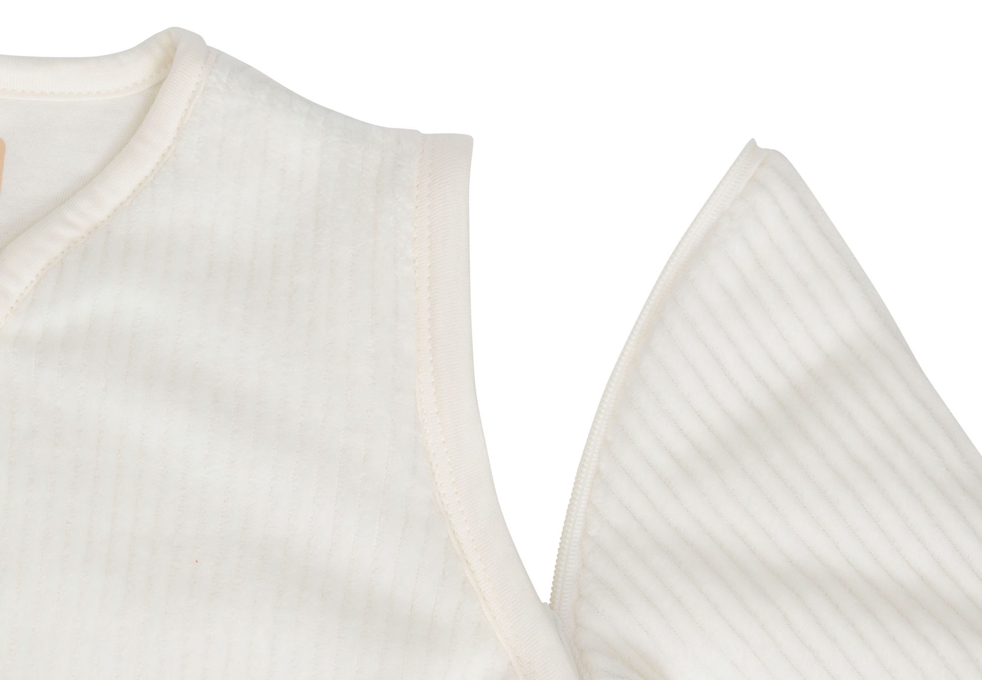 Baby Slaapzak met Afritsbare Mouw Rond 70cm Rib - Ivory - afbeelding 5