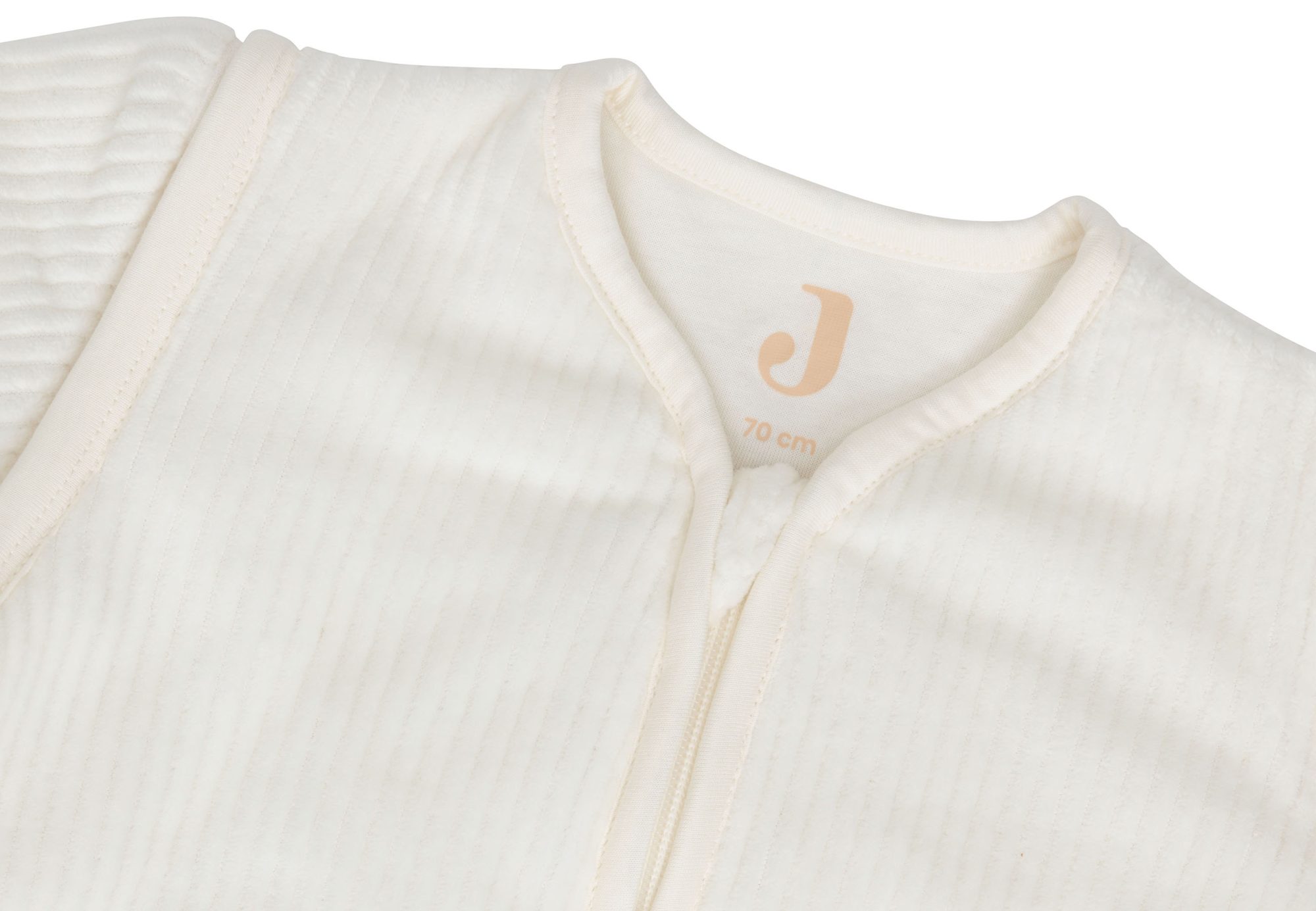 Baby Slaapzak met Afritsbare Mouw Rond 70cm Rib - Ivory - afbeelding 4