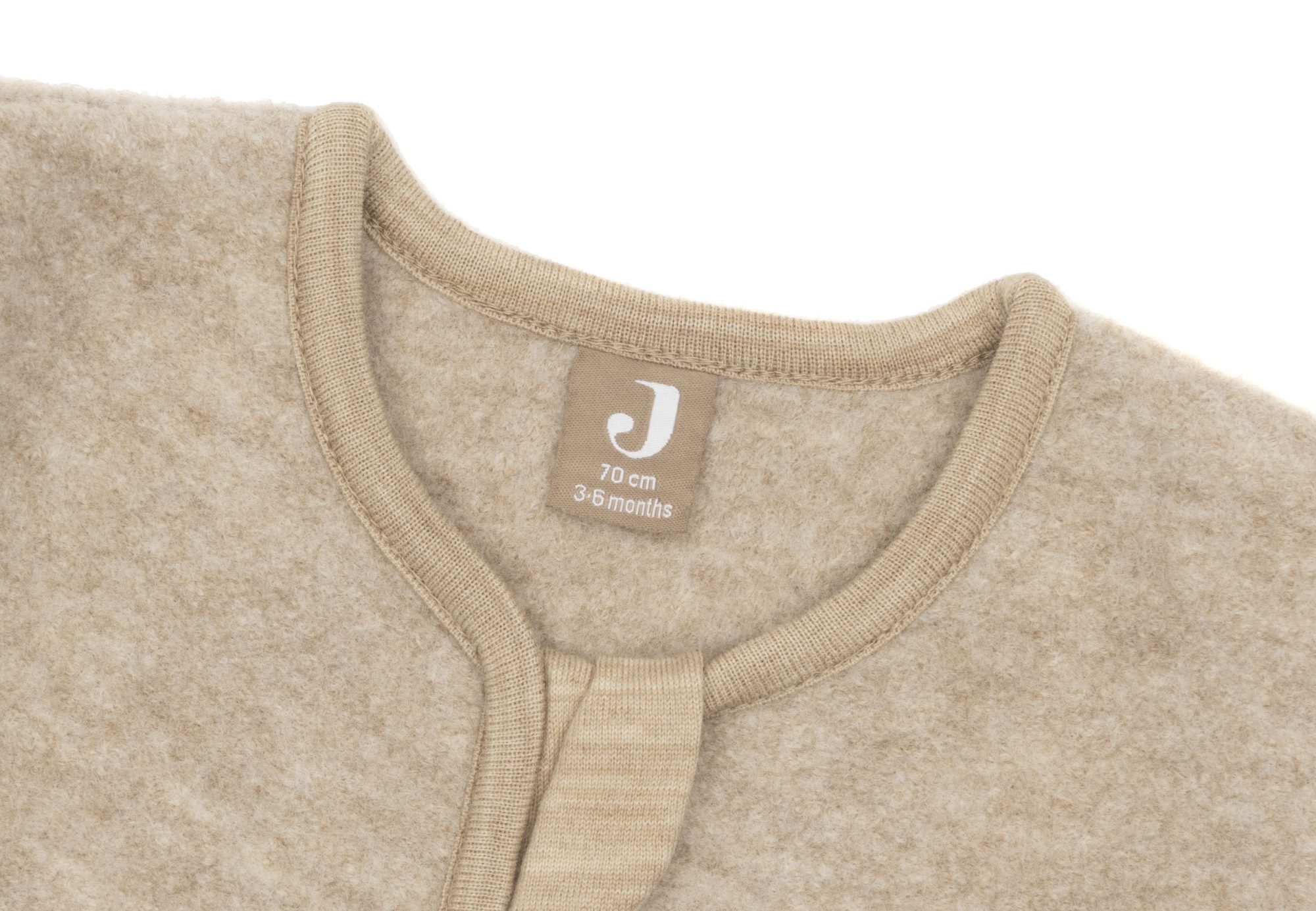 Slaapzak met afritsbare mouw Rond 70cm Merino Wol Felted - Natural - afbeelding 4