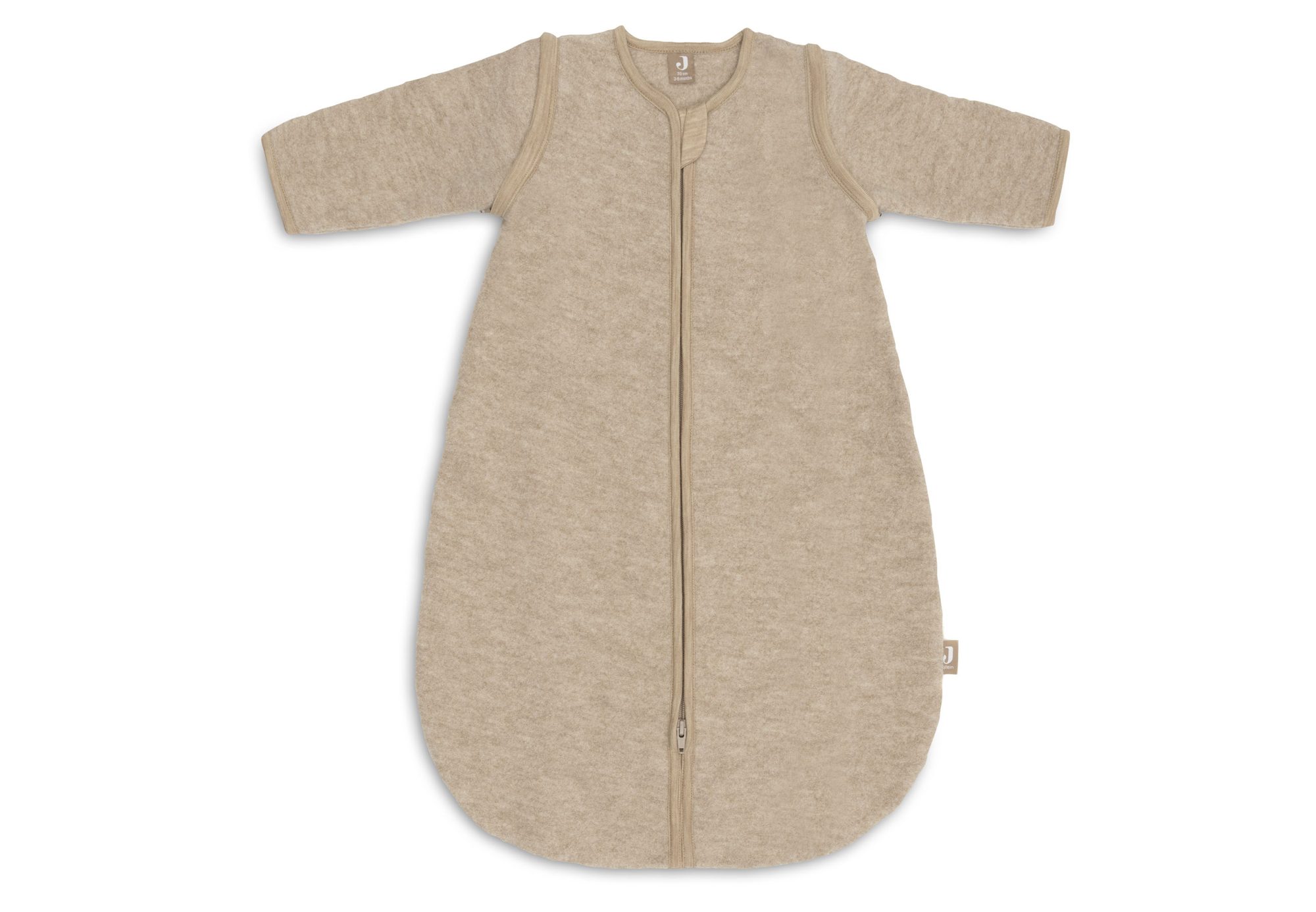 Slaapzak met afritsbare mouw Rond 70cm Merino Wol Felted - Natural