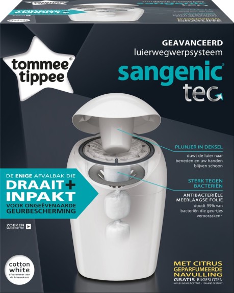 Tommee Tippee - Sangenic Tec luieremmer - Wit