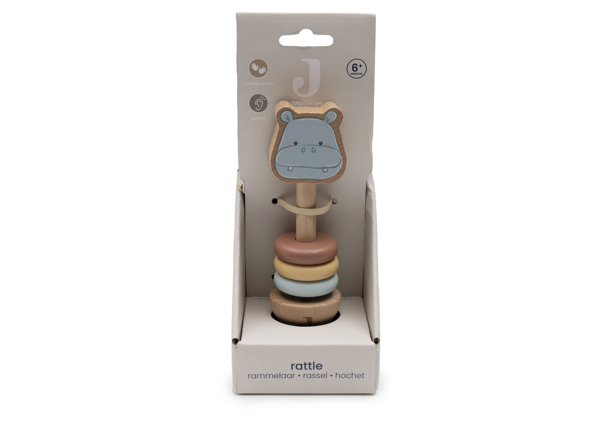 Houten Rammelaar - Hippo Happy - afbeelding 2