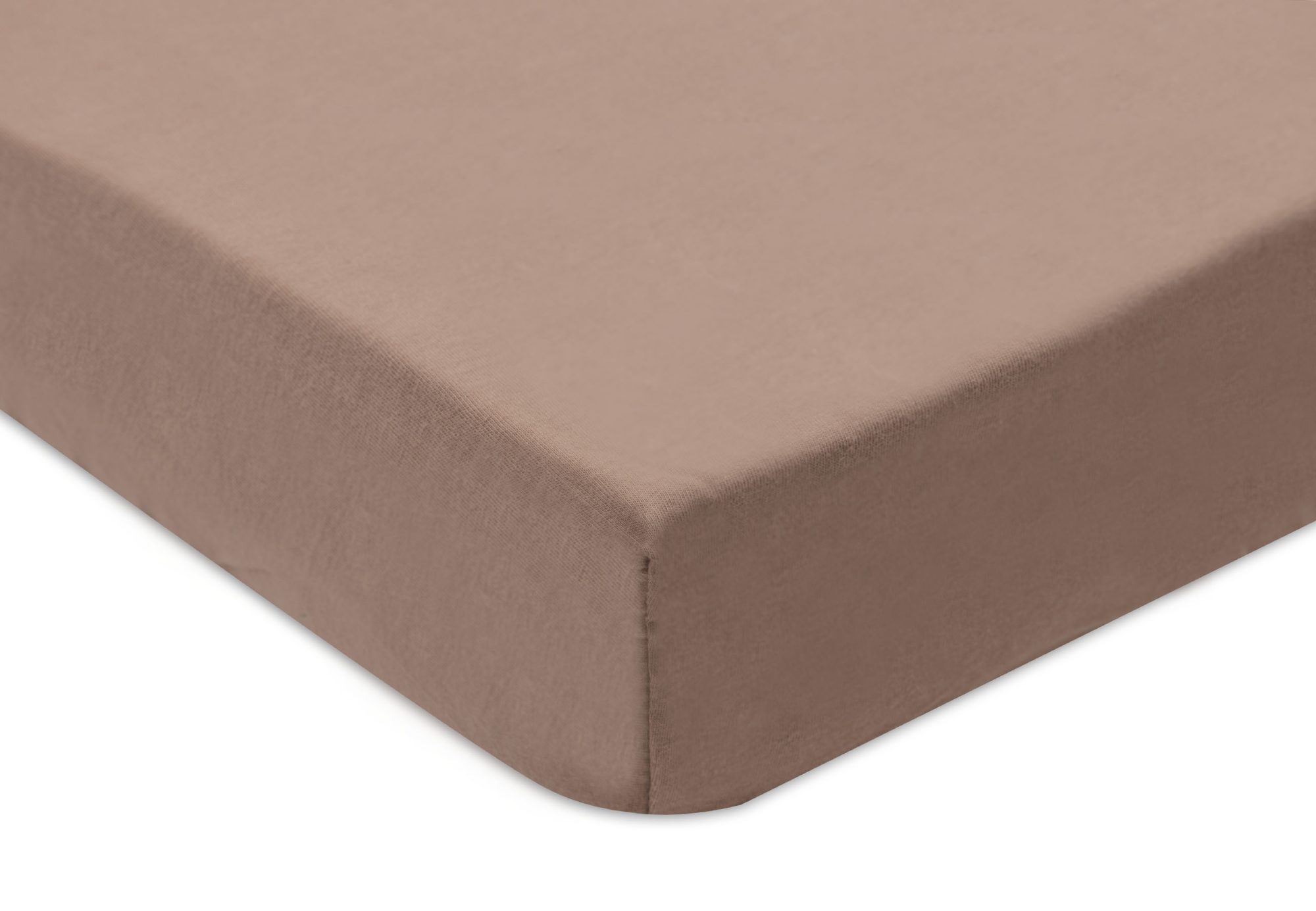 Hoeslaken Jersey 70/75x140/150cm - Milky Coffee/Ivory - 2 Stuks - afbeelding 3
