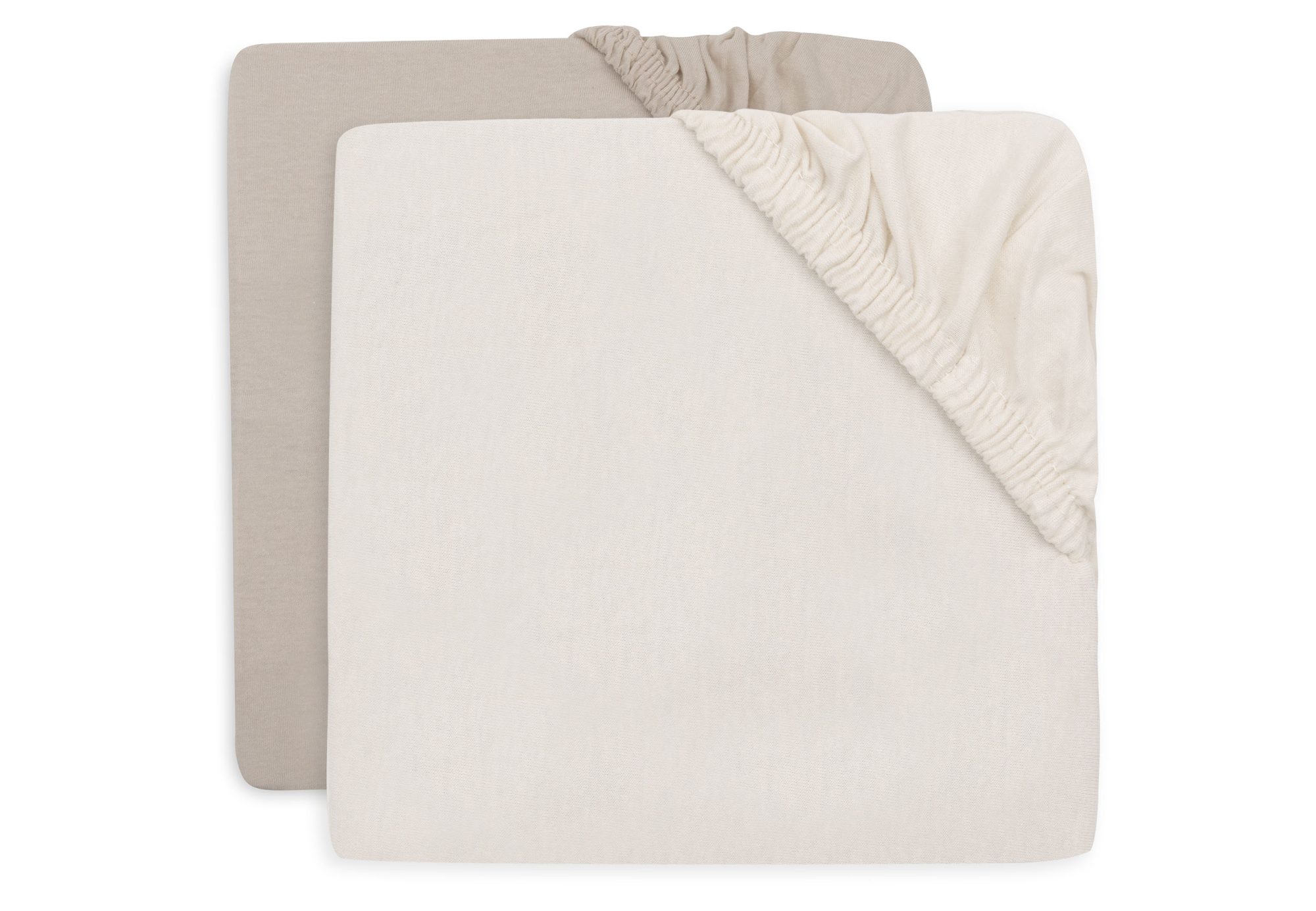 Hoeslaken Jersey Boxmatras 75x95cm - Oatmeal/Sand - 2 Stuks