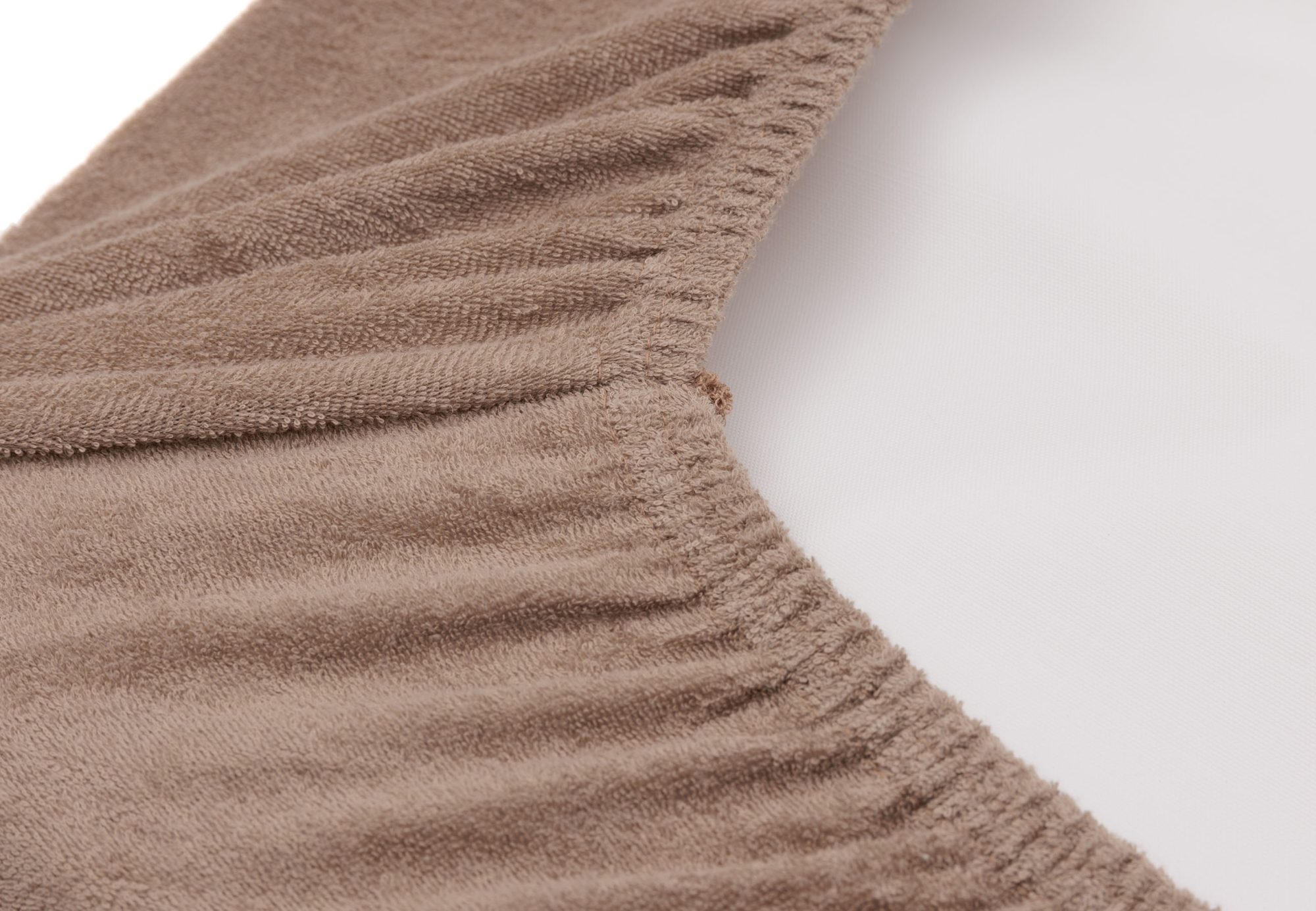 Aankleedkussenhoes Badstof 50x70cm - Milky Coffee/Ivory - 2 Stuks - afbeelding 4