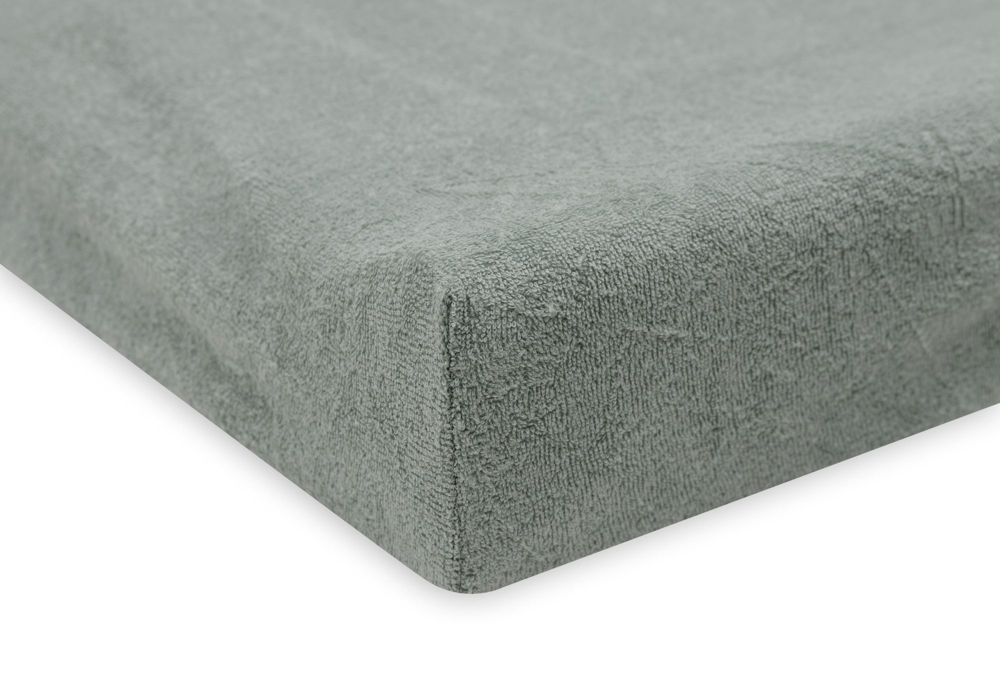 Aankleedkussenhoes Badstof 50x70cm - Sea Green/Ivory - 2 Stuks - afbeelding 3