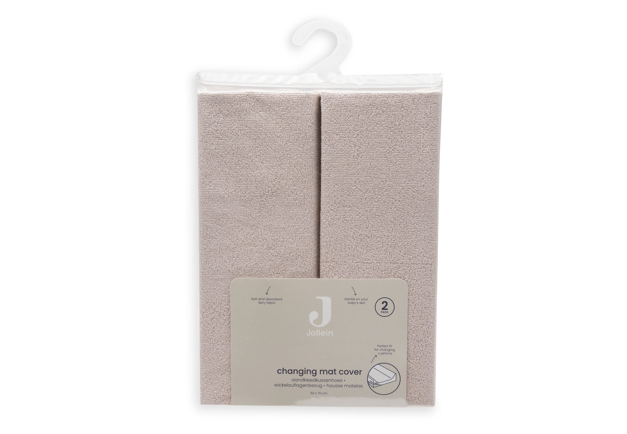 Aankleedkussenhoes Badstof 50x70cm - Silk Rose - 2 Stuks - afbeelding 5