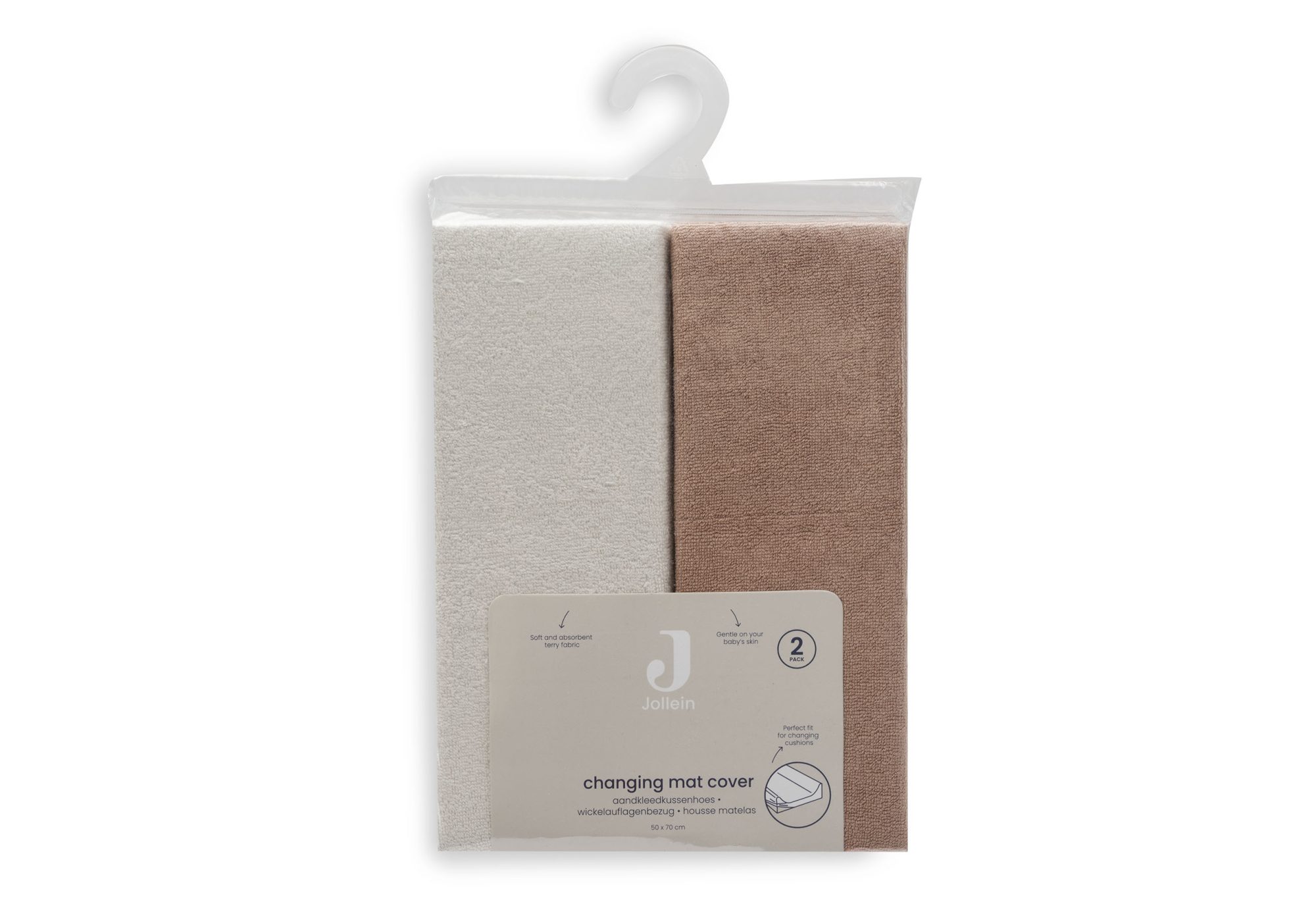 Aankleedkussenhoes Badstof 50x70cm - Light Terra/Oatmeal - 2 Stuks - afbeelding 9