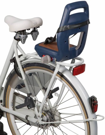 Qibbel Junior 6+ - Fietsstoeltje Achter - Blauw/Bruin