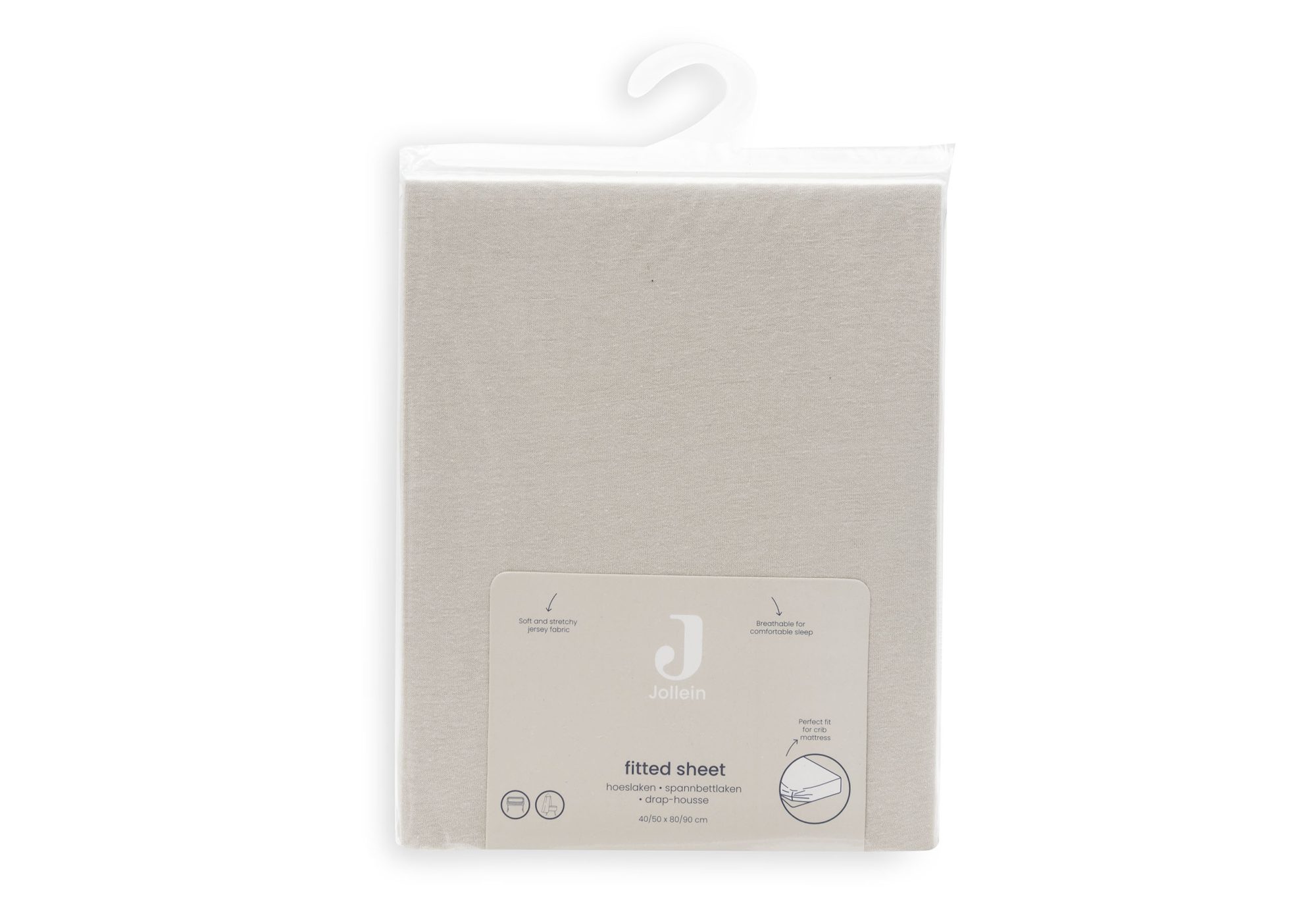 Hoeslaken Jersey 40/50x80/90cm - Sand - afbeelding 4