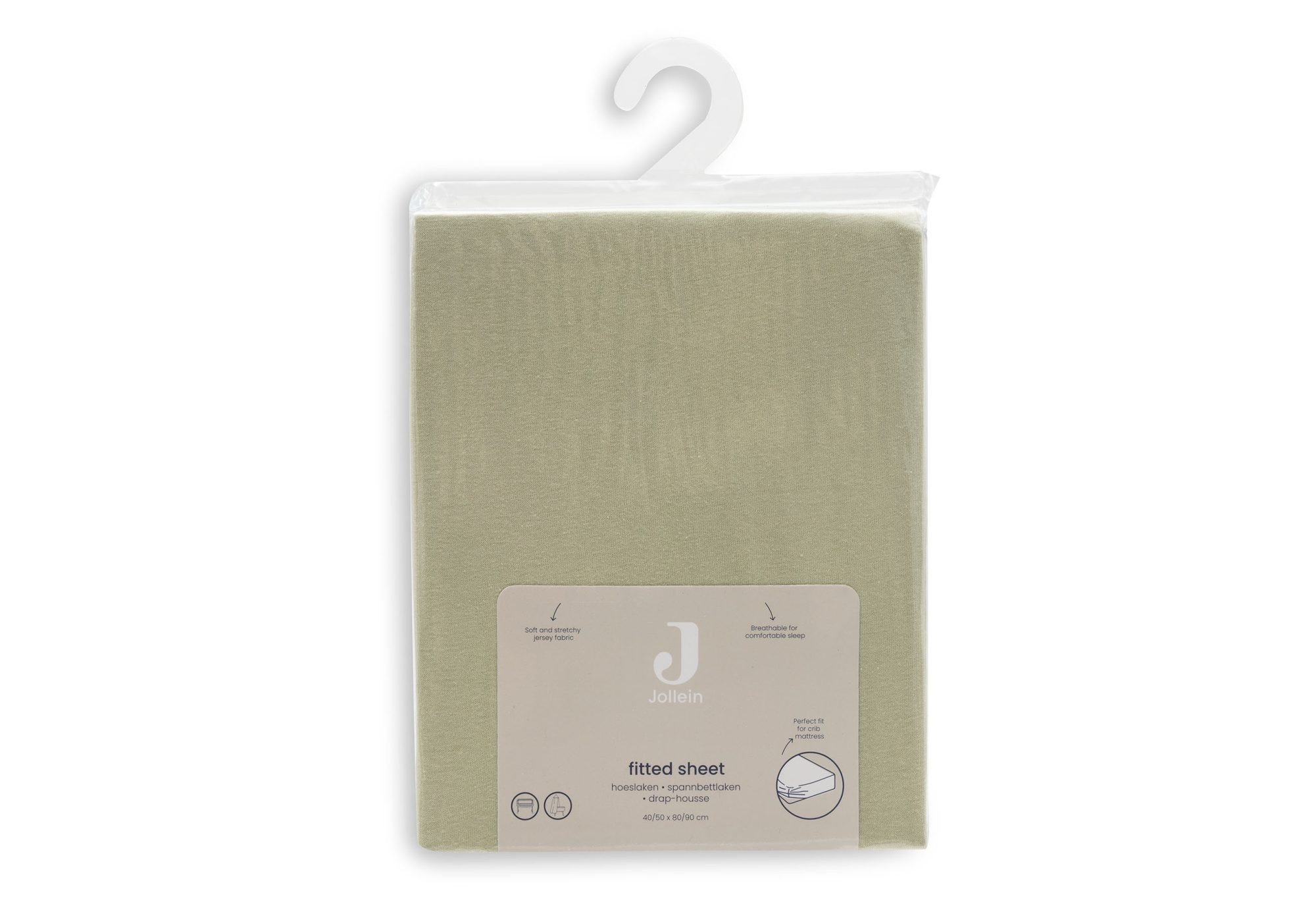 Hoeslaken Jersey 40/50x80/90cm - Soft Matcha - afbeelding 4