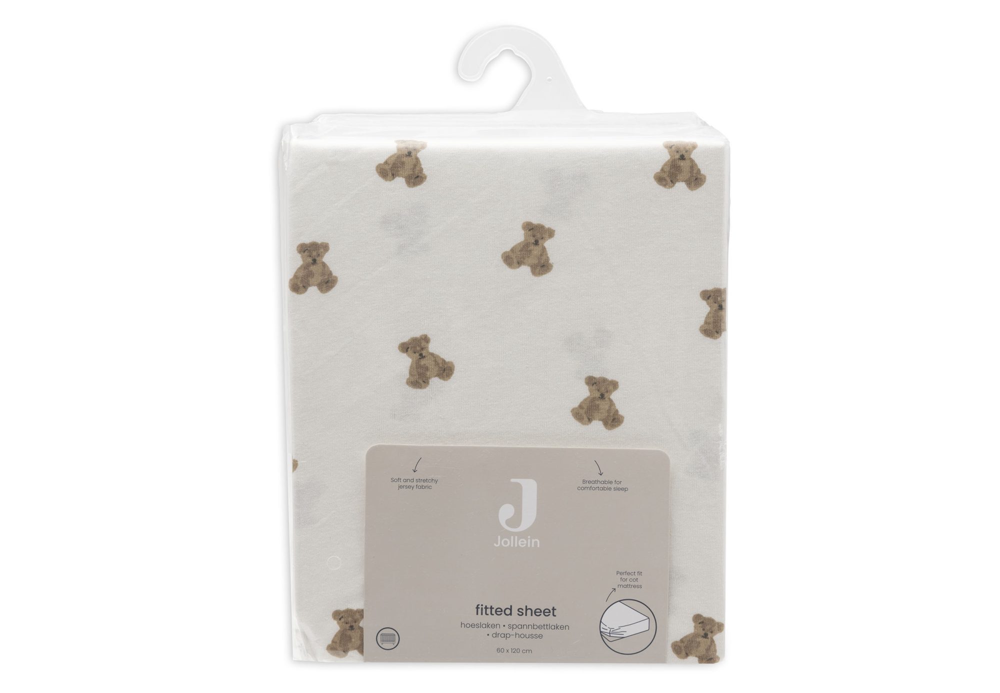 Hoeslaken Jersey 60x120cm - Mini Teddy Bear - afbeelding 4