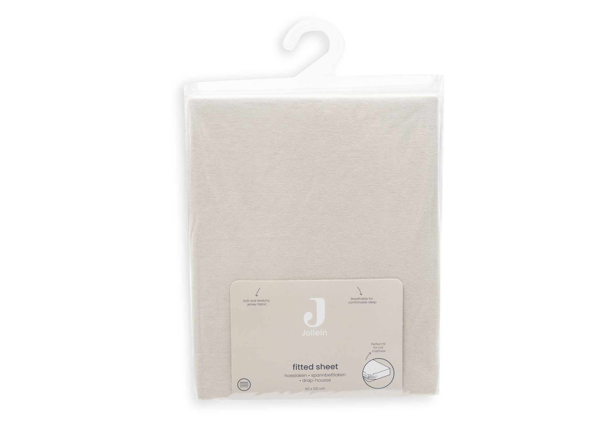 Hoeslaken Jersey 60x120cm - Sand - afbeelding 4