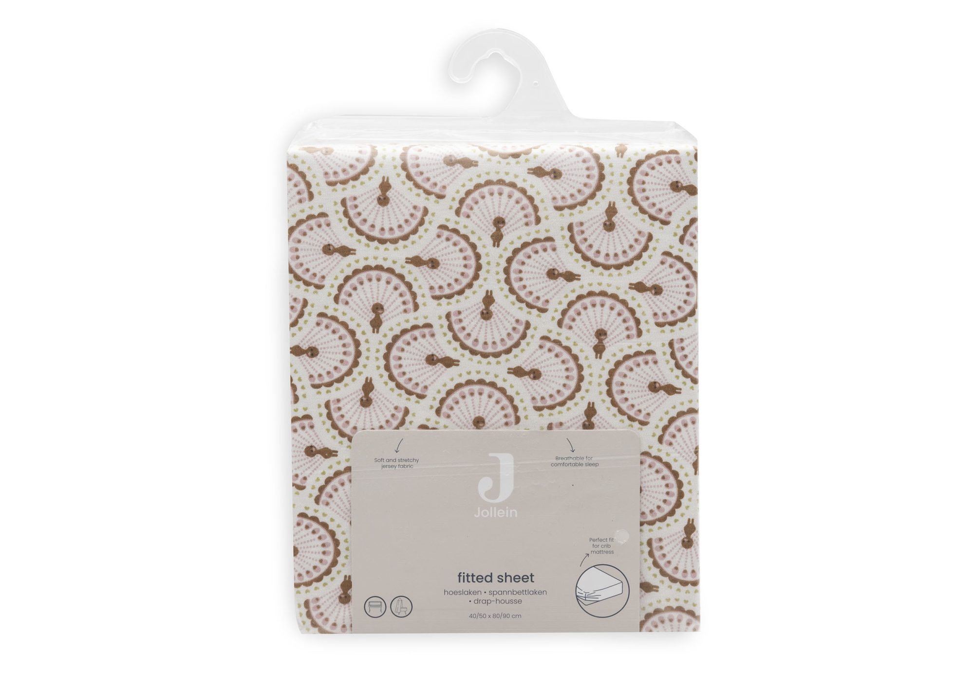 Hoeslaken Jersey 60x120cm - Soft Plumes - afbeelding 4