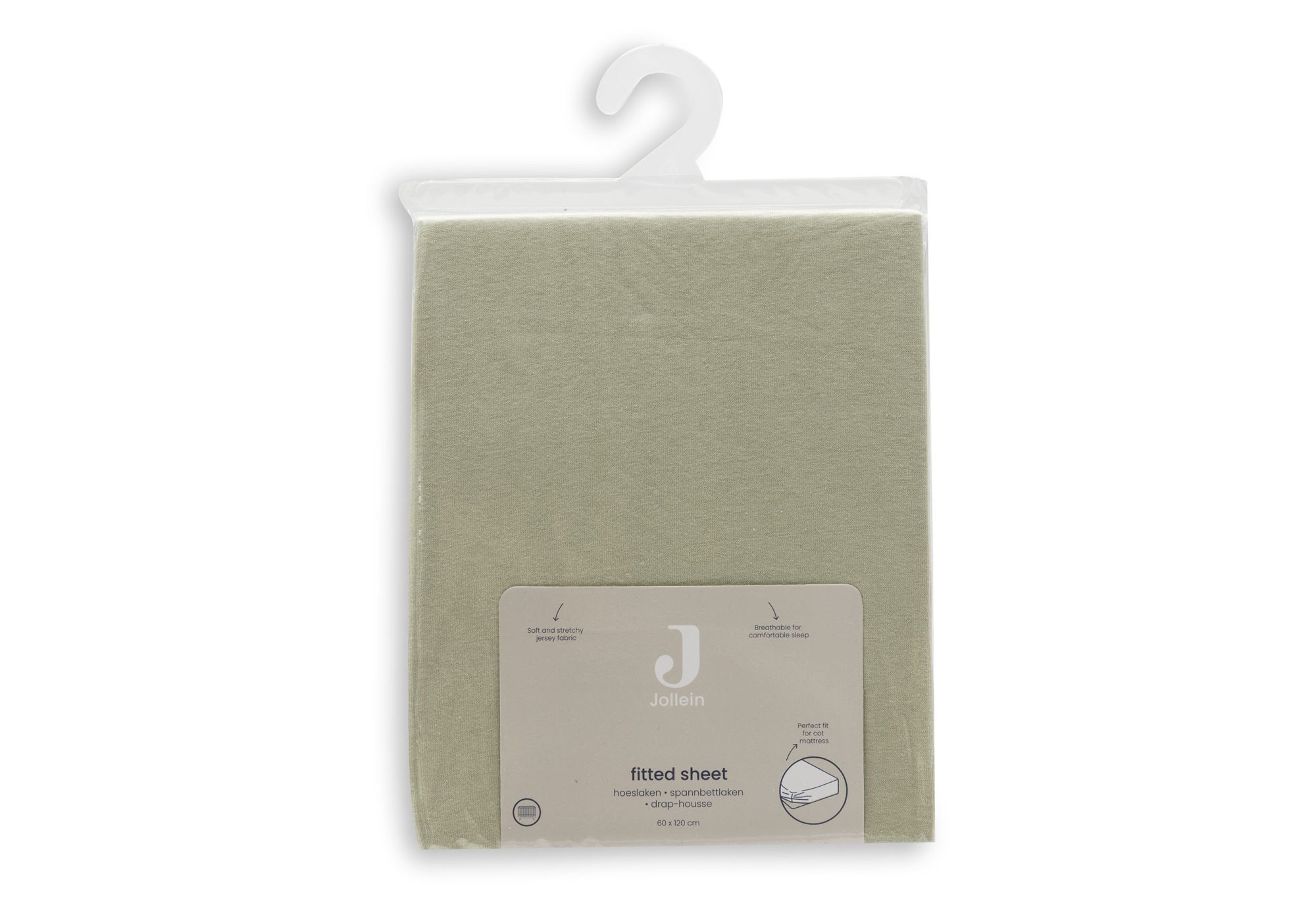 Hoeslaken Jersey 60x120cm - Soft Matcha - afbeelding 4
