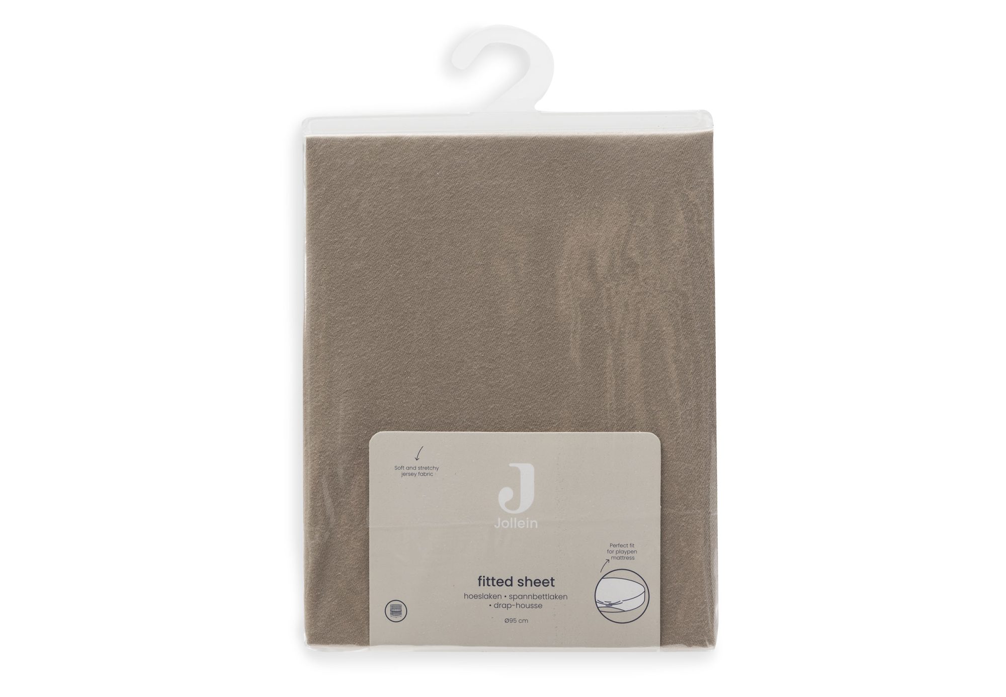 Hoeslaken Boxmatras Jersey Ø95cm - Milky Coffee - afbeelding 4