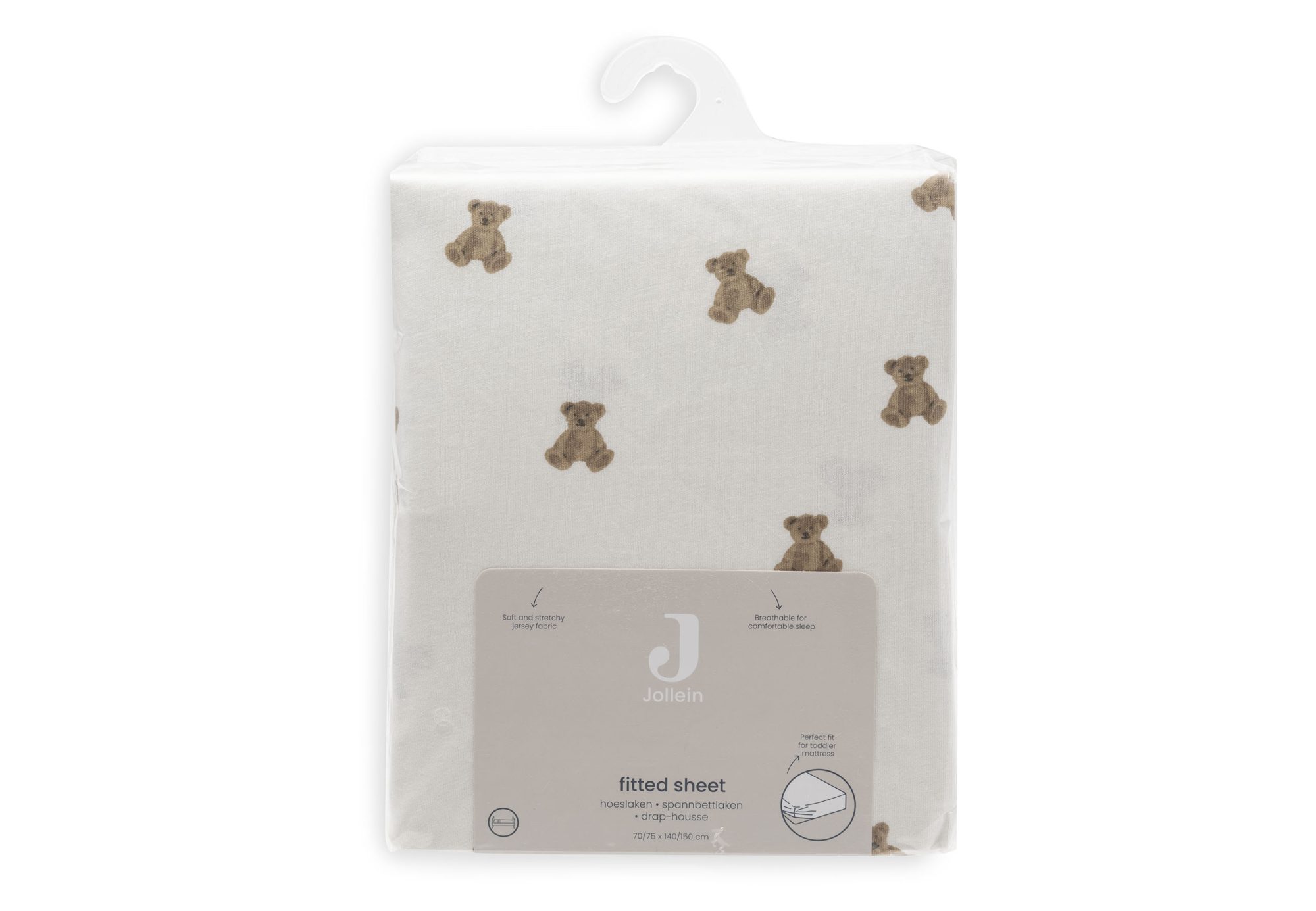 Hoeslaken Jersey 70/75x140/150cm - Mini Teddy Bear - afbeelding 4