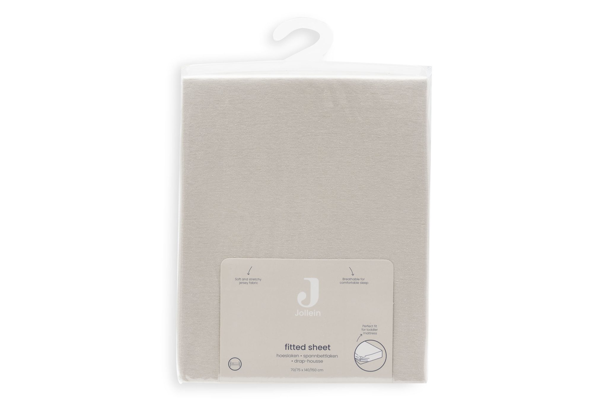 Hoeslaken Jersey 70/75x140/150cm - Sand - afbeelding 4
