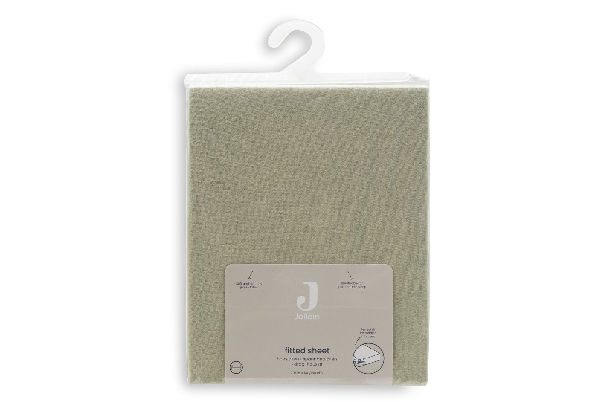 Hoeslaken Jersey 70/75x140/150cm - Soft Matcha - afbeelding 4