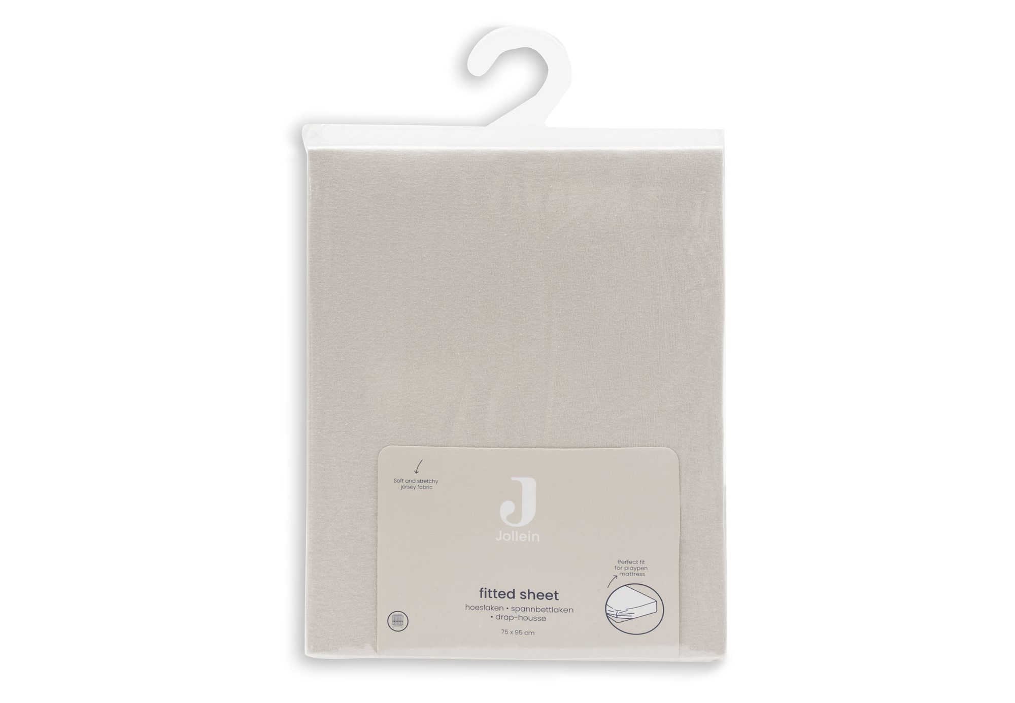 Hoeslaken Jersey Boxmatras 75x95cm - Sand - afbeelding 4