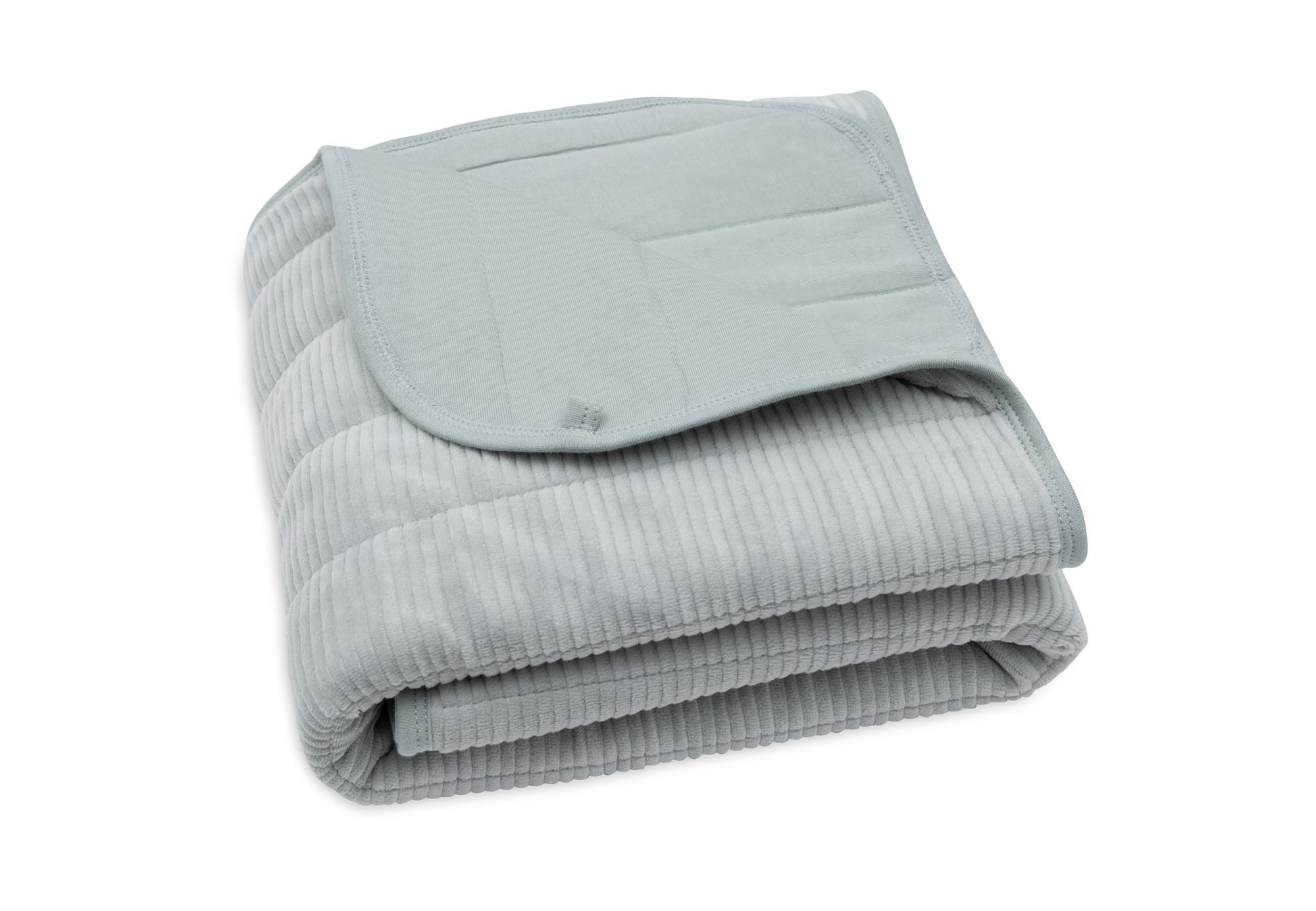 Deken Wieg 75x100cm Velvet Rib - Sea Green - afbeelding 4