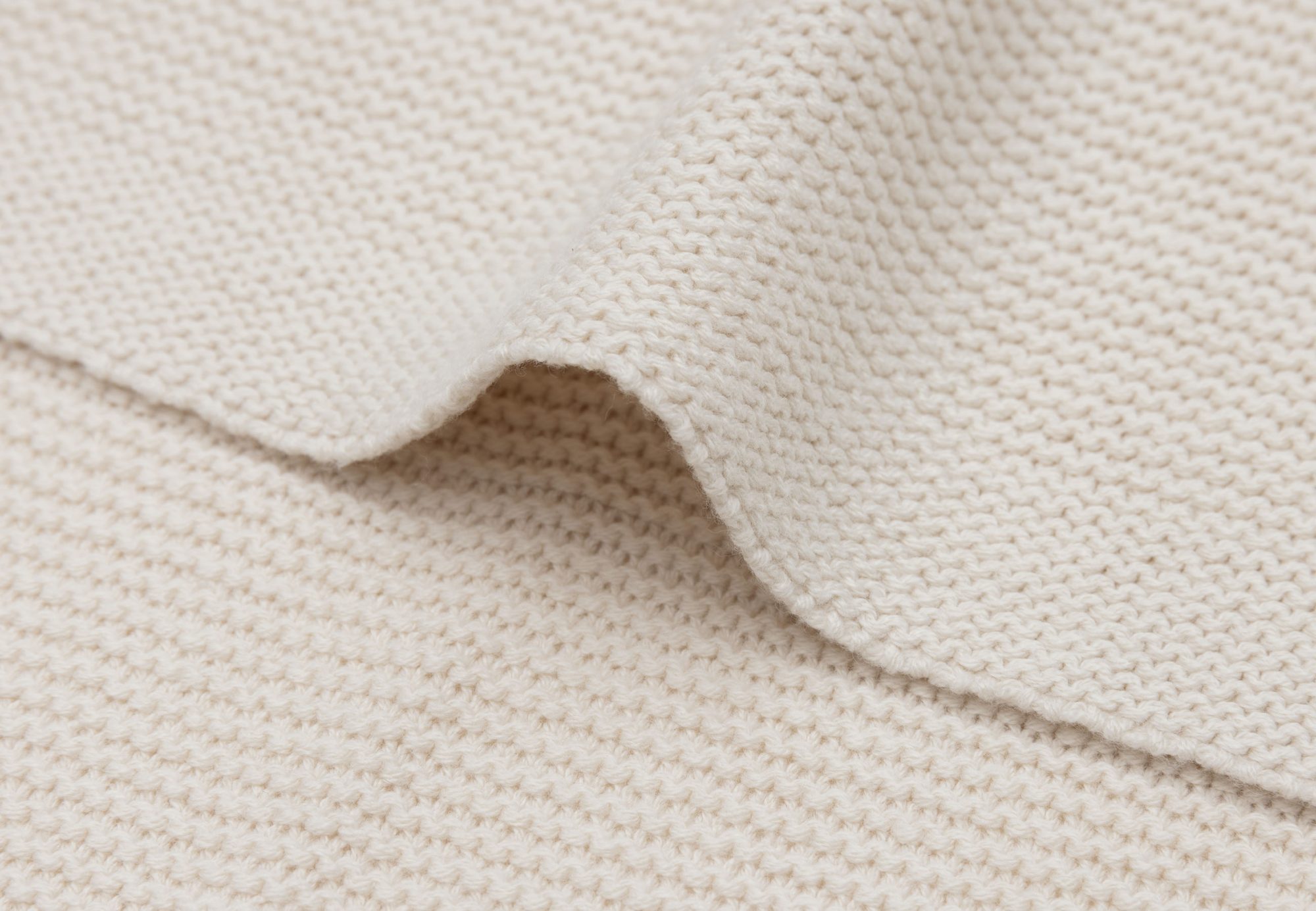 Deken Wieg 75x100cm Basic Knit - Oatmeal - afbeelding 5