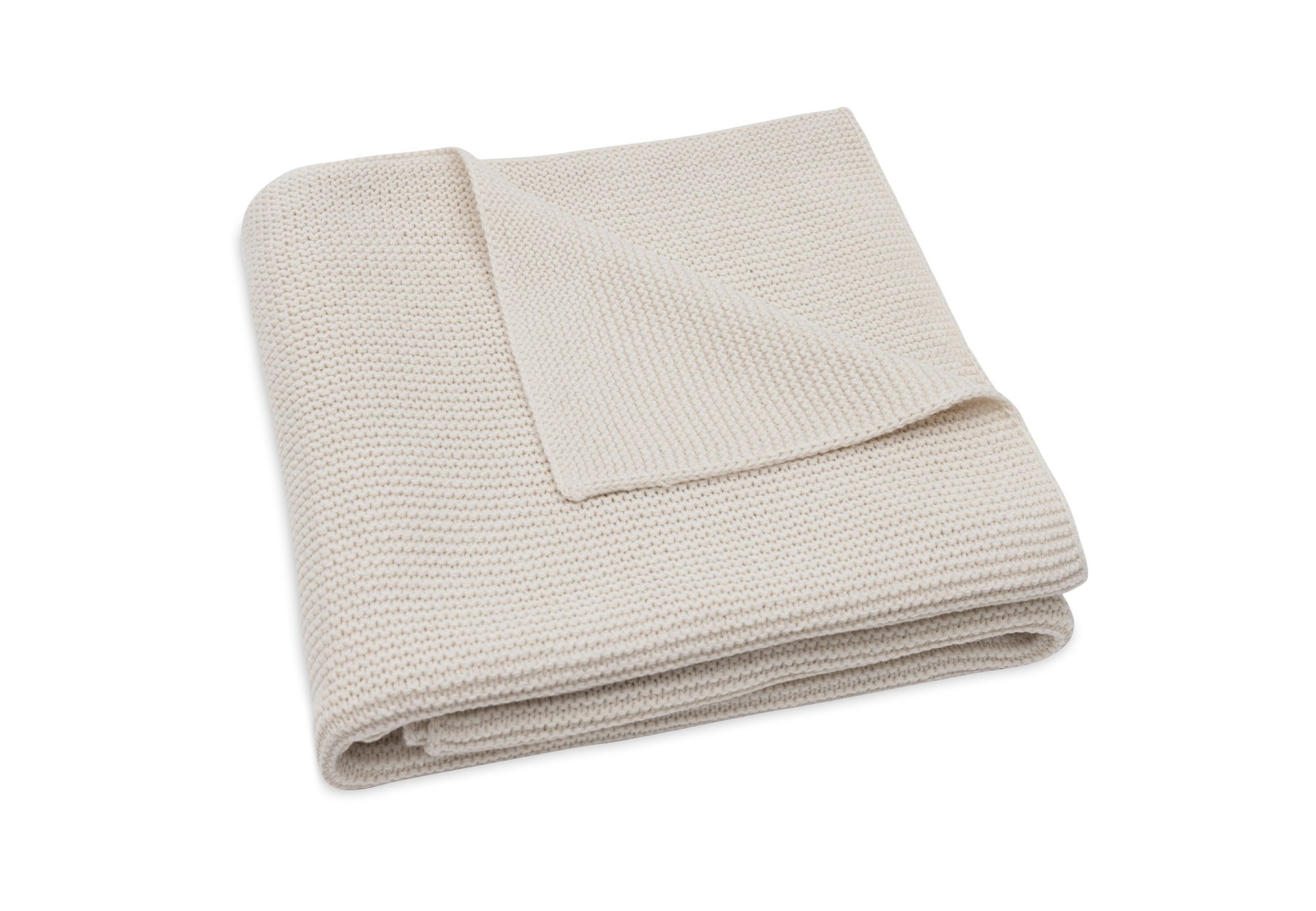 Deken Wieg 75x100cm Basic Knit - Oatmeal - afbeelding 4
