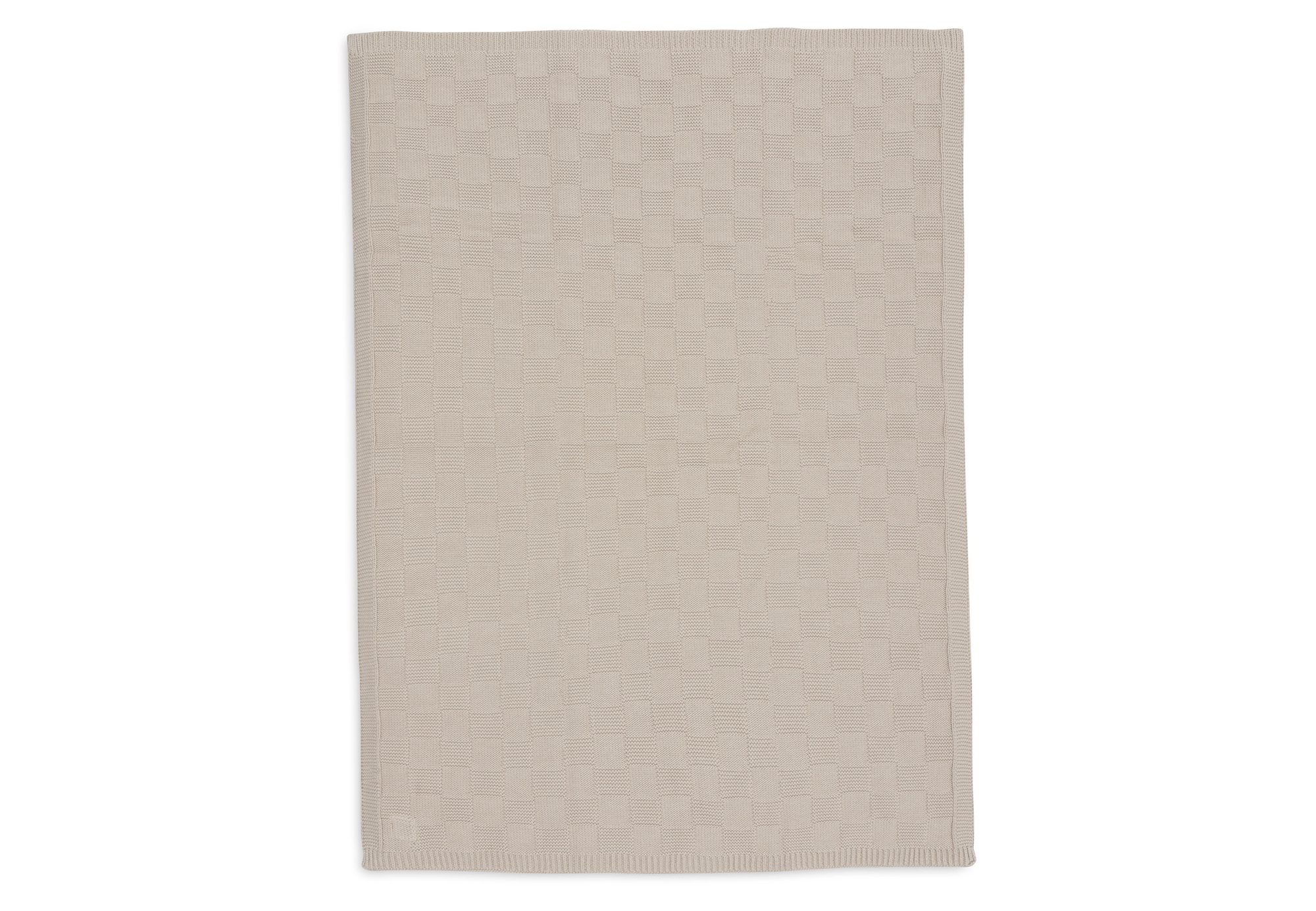 Deken Wieg 75x100cm Box Knit - Warm Sand - GOTS - afbeelding 2