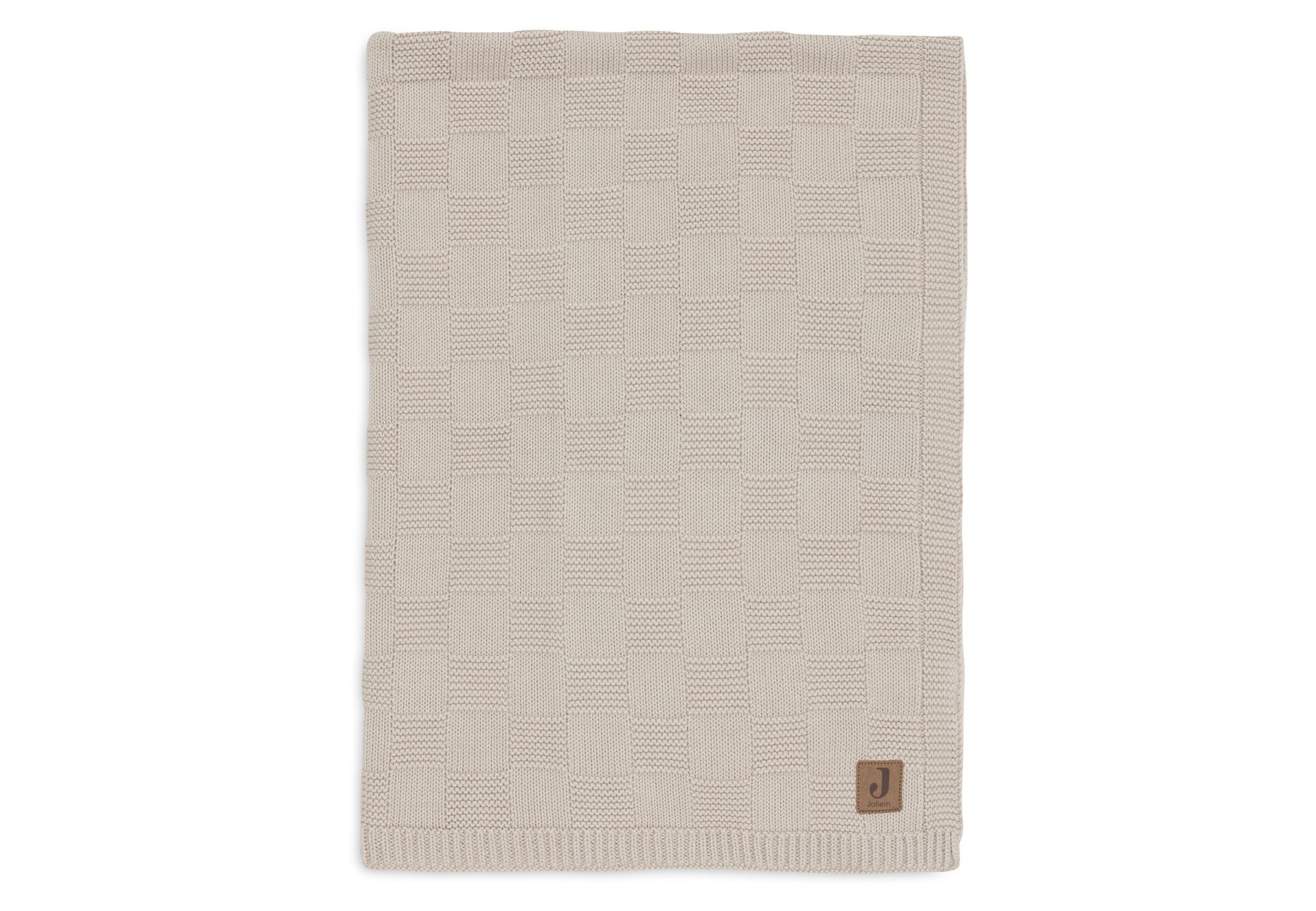 Deken Wieg 75x100cm Box Knit - Warm Sand - GOTS