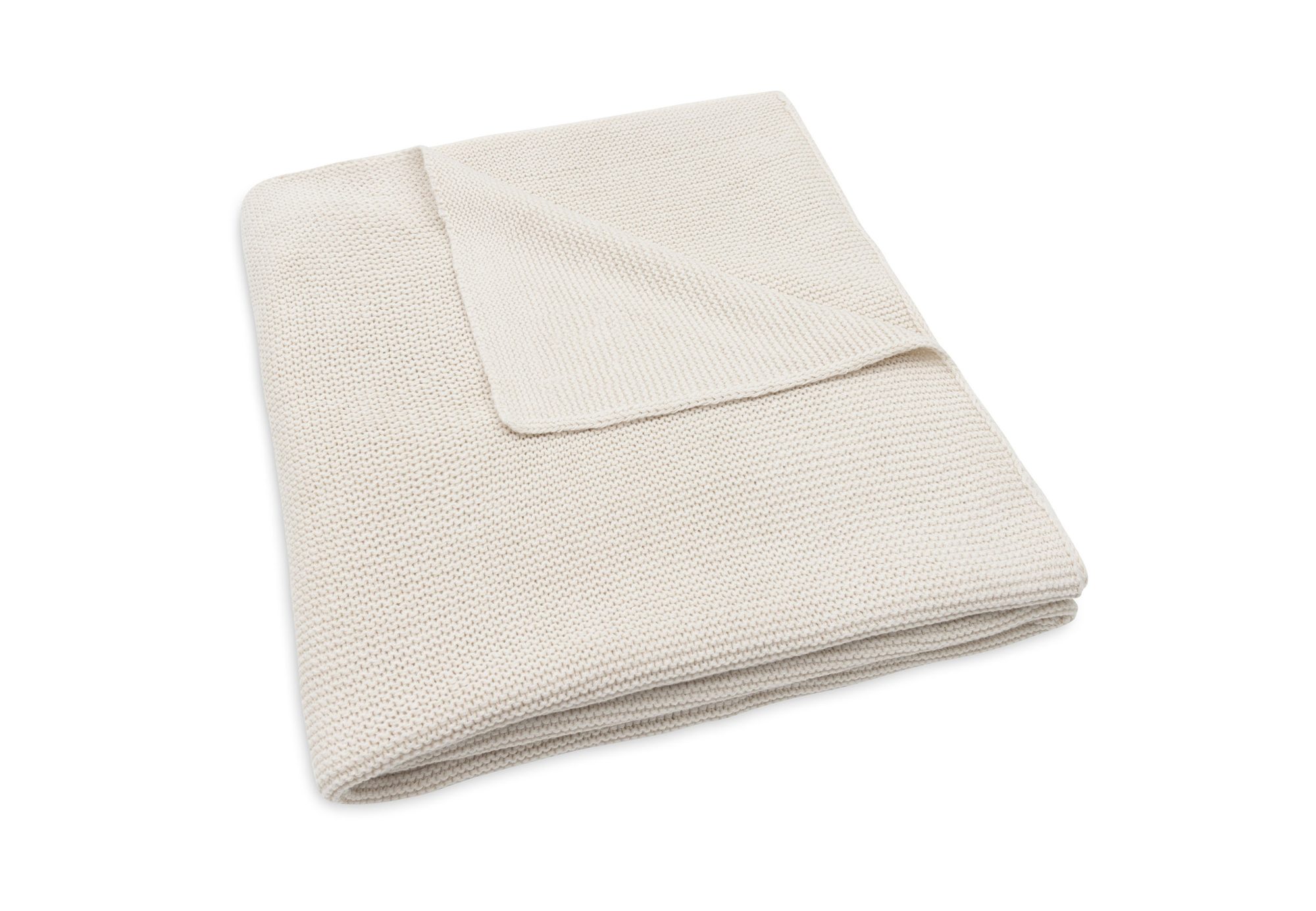 Deken Ledikant 100x150cm Basic Knit - Oatmeal - afbeelding 5
