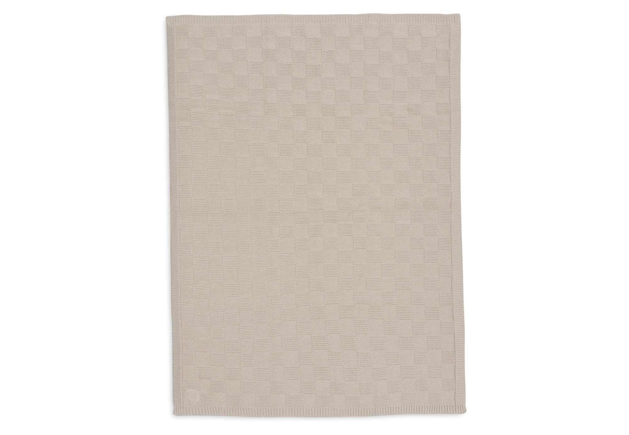 Deken Ledikant 100x150cm Box Knit - Warm Sand - GOTS - afbeelding 2
