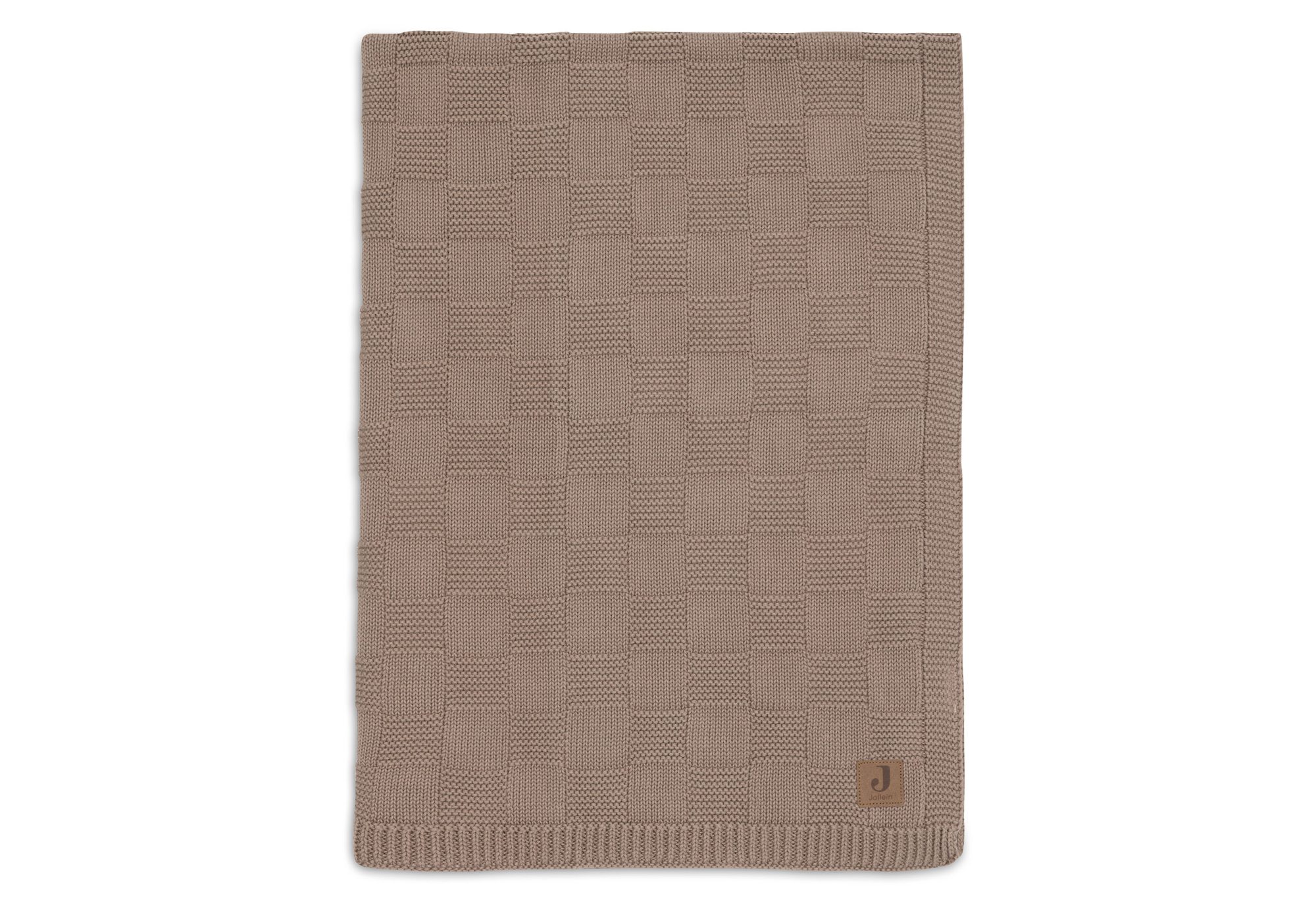 Deken Ledikant 100x150cm Box Knit - Milky Coffee - GOTS