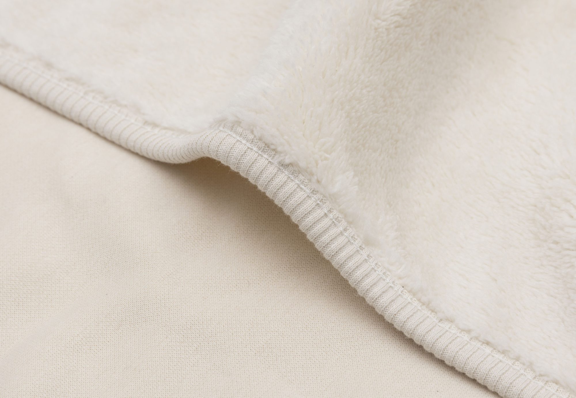 Deken Ledikant 100x150cm Reversible Basic Sherpa/Jersey - Oatmeal - afbeelding 5