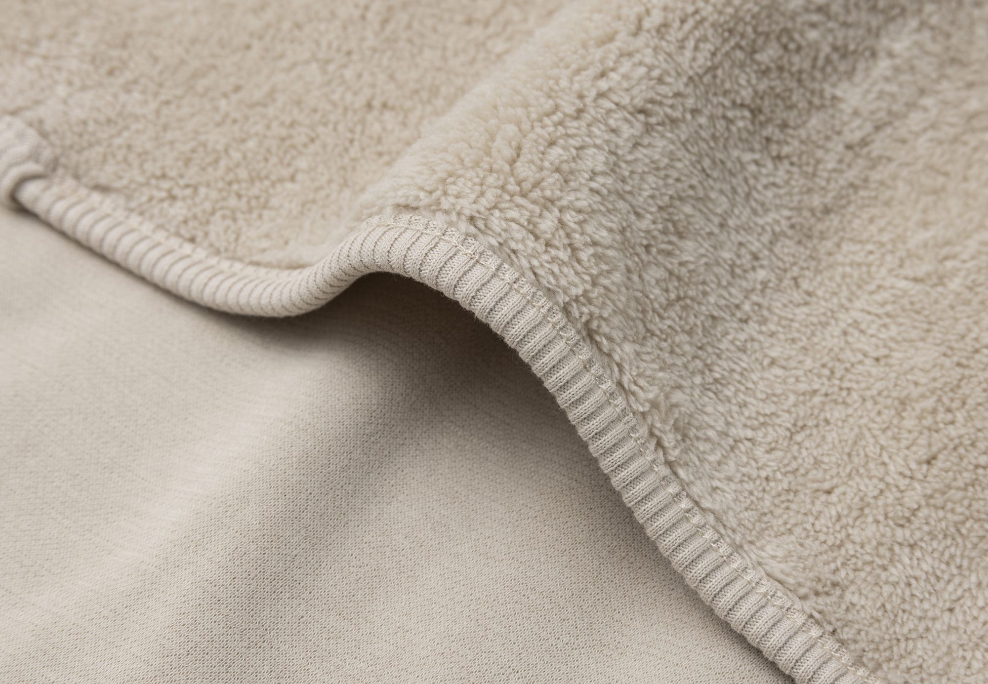 Deken Ledikant 100x150cm Reversible Basic Sherpa/Jersey - Warm Sand - afbeelding 5