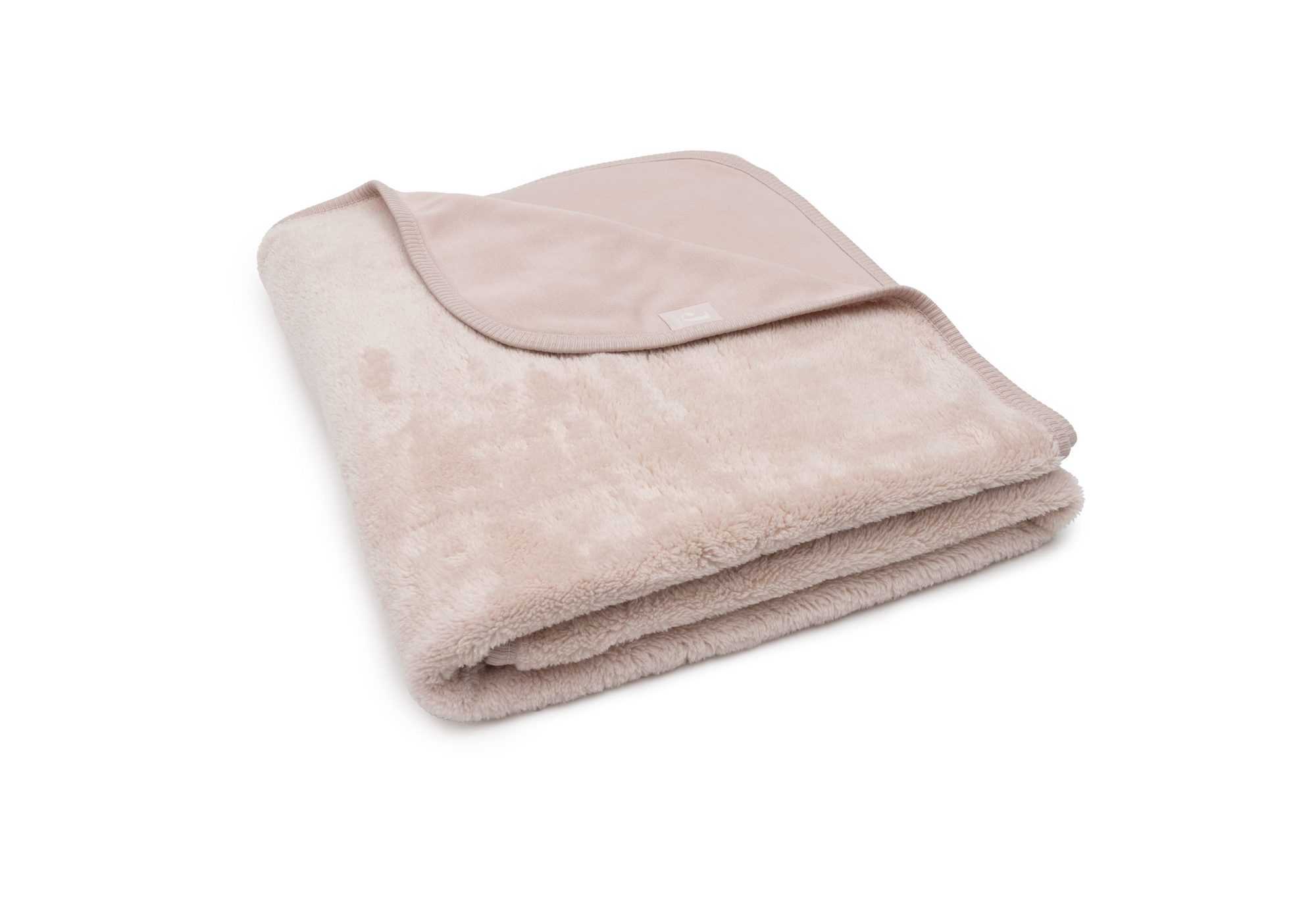 Deken Ledikant 100x150cm Basic Sherpa/Jersey - Silk Rose - afbeelding 4