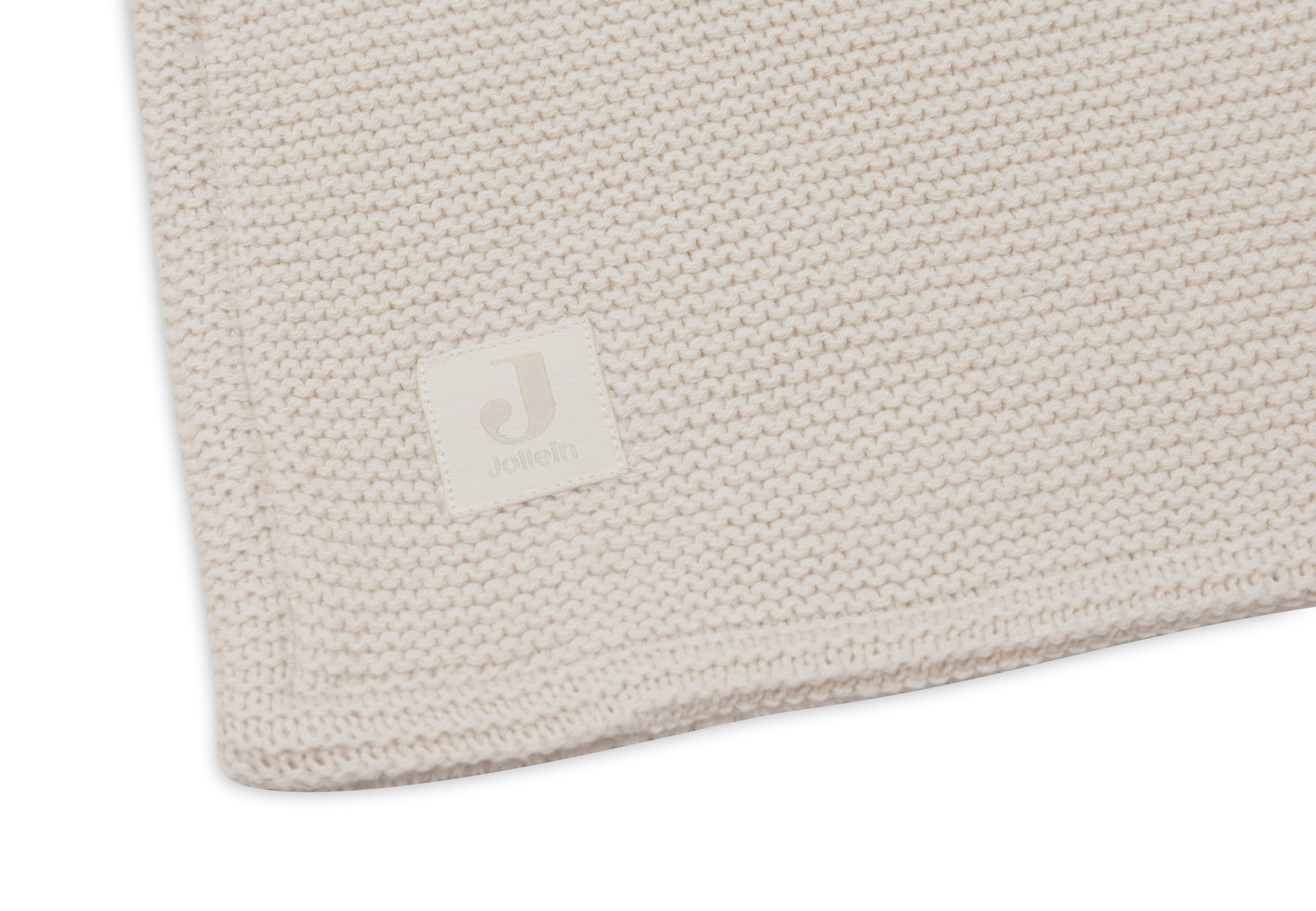 Deken Wieg 75x100cm Basic Knit - Oatmeal/Velvet - afbeelding 3