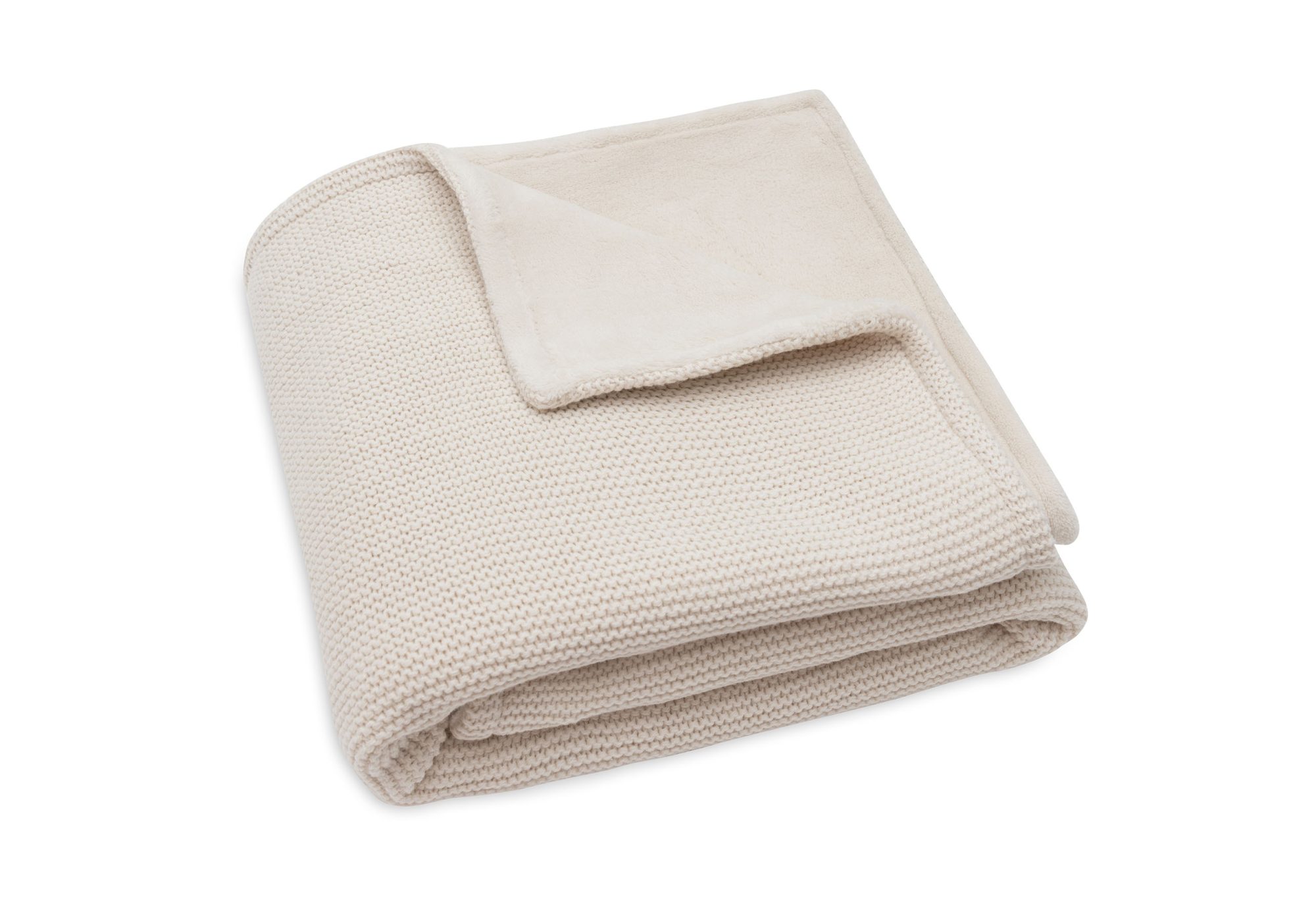 Deken Wieg 75x100cm Basic Knit - Oatmeal/Velvet - afbeelding 5