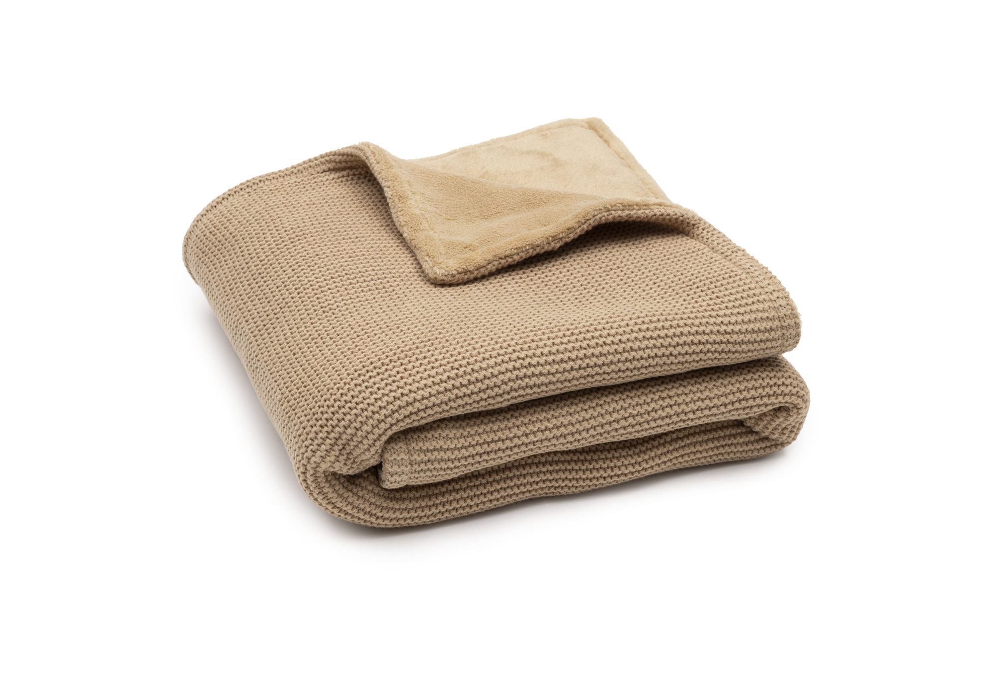Deken Wieg 75x100cm Basic Knit - Hazel/Fleece - afbeelding 4