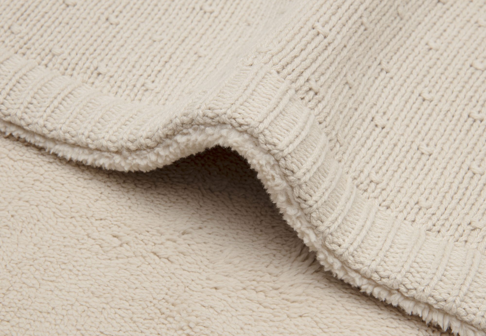 Deken Ledikant 100x150cm Sprinkle Knit - Sand/Fluffy - afbeelding 5
